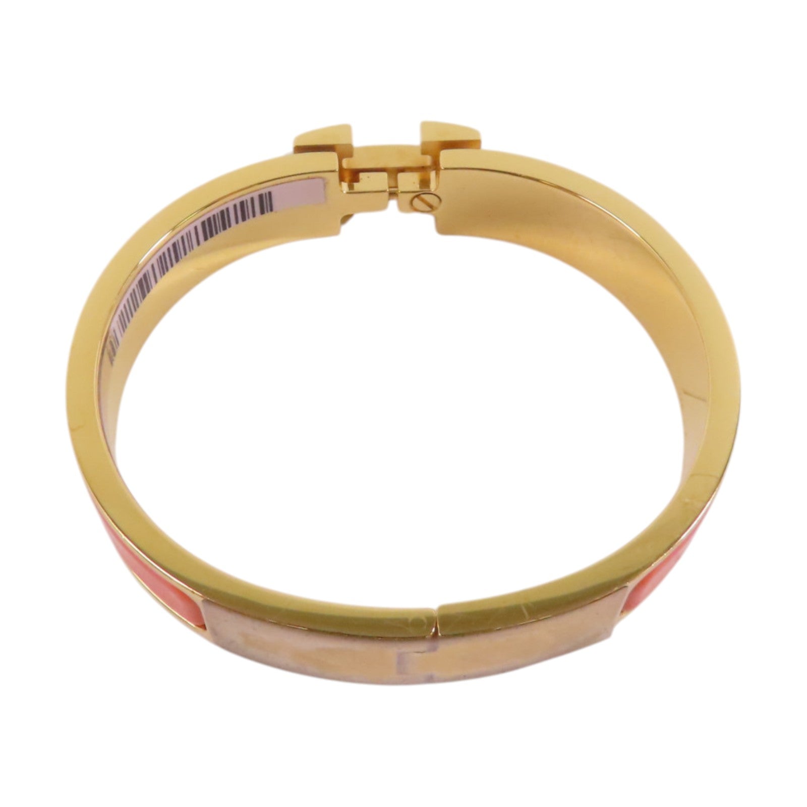 HERMES 金屬/琺瑯Clic H Bracelet金扣手鐲