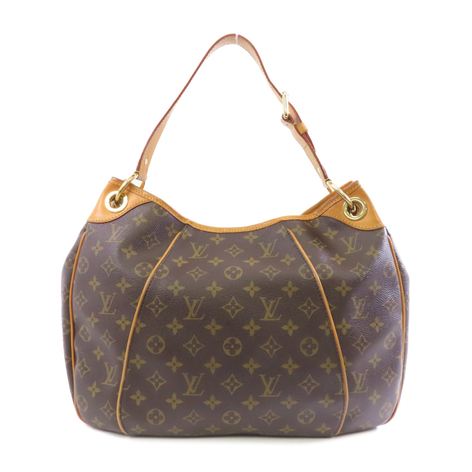 LOUIS VUITTON Monogram Galliera PM金扣肩背袋棕色