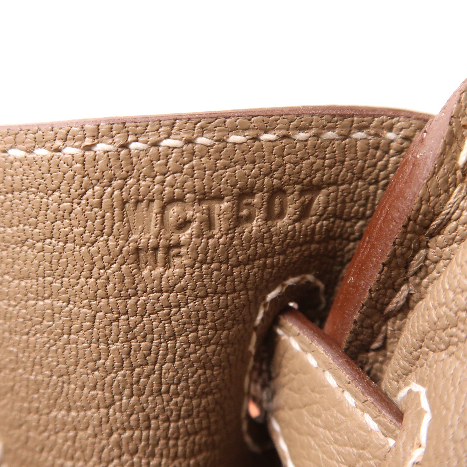 HERMES ogo皮革Birkin 25金扣手挽袋Etoupe大象灰色
