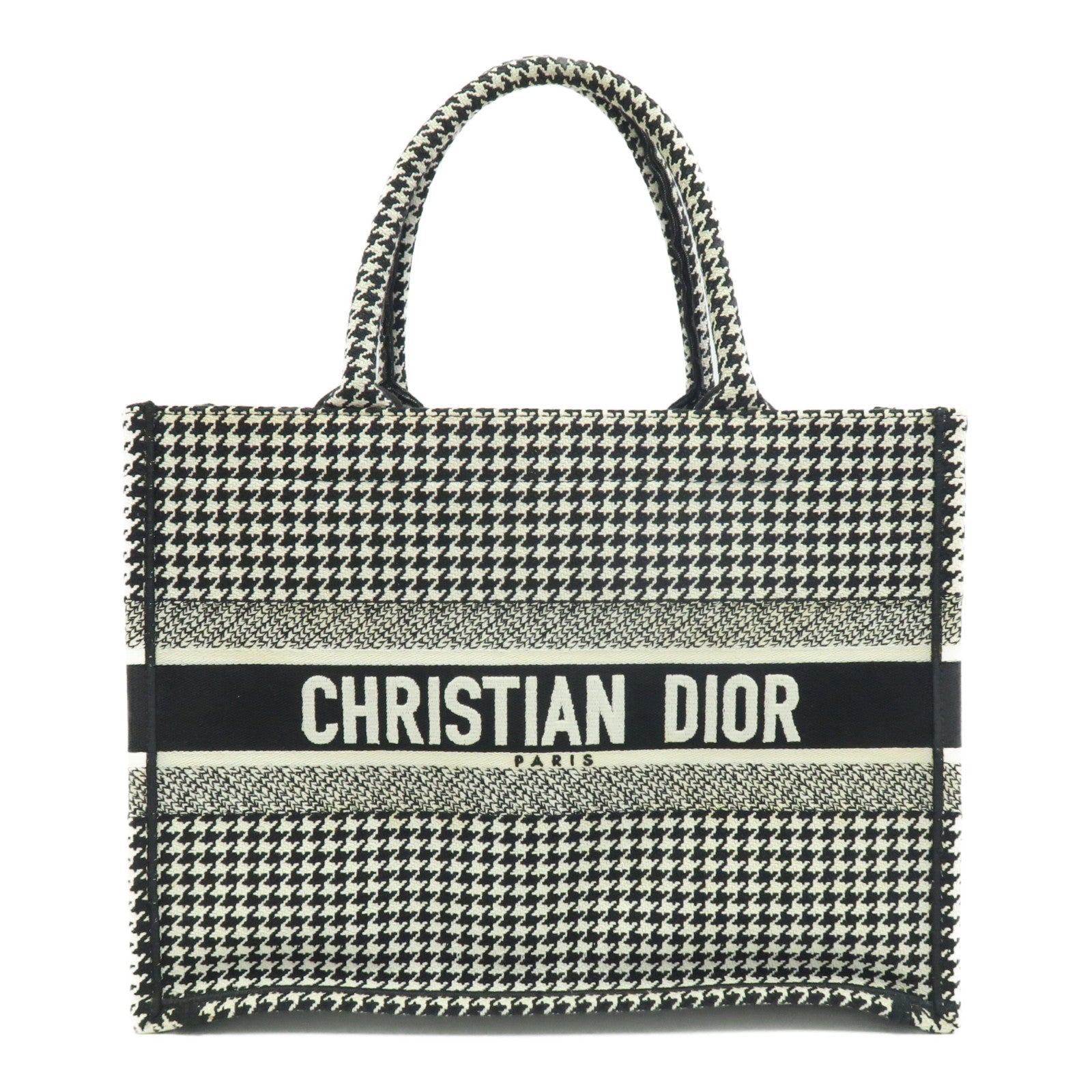Dior 帆布Book Tote Medium手挽袋黑色/白色