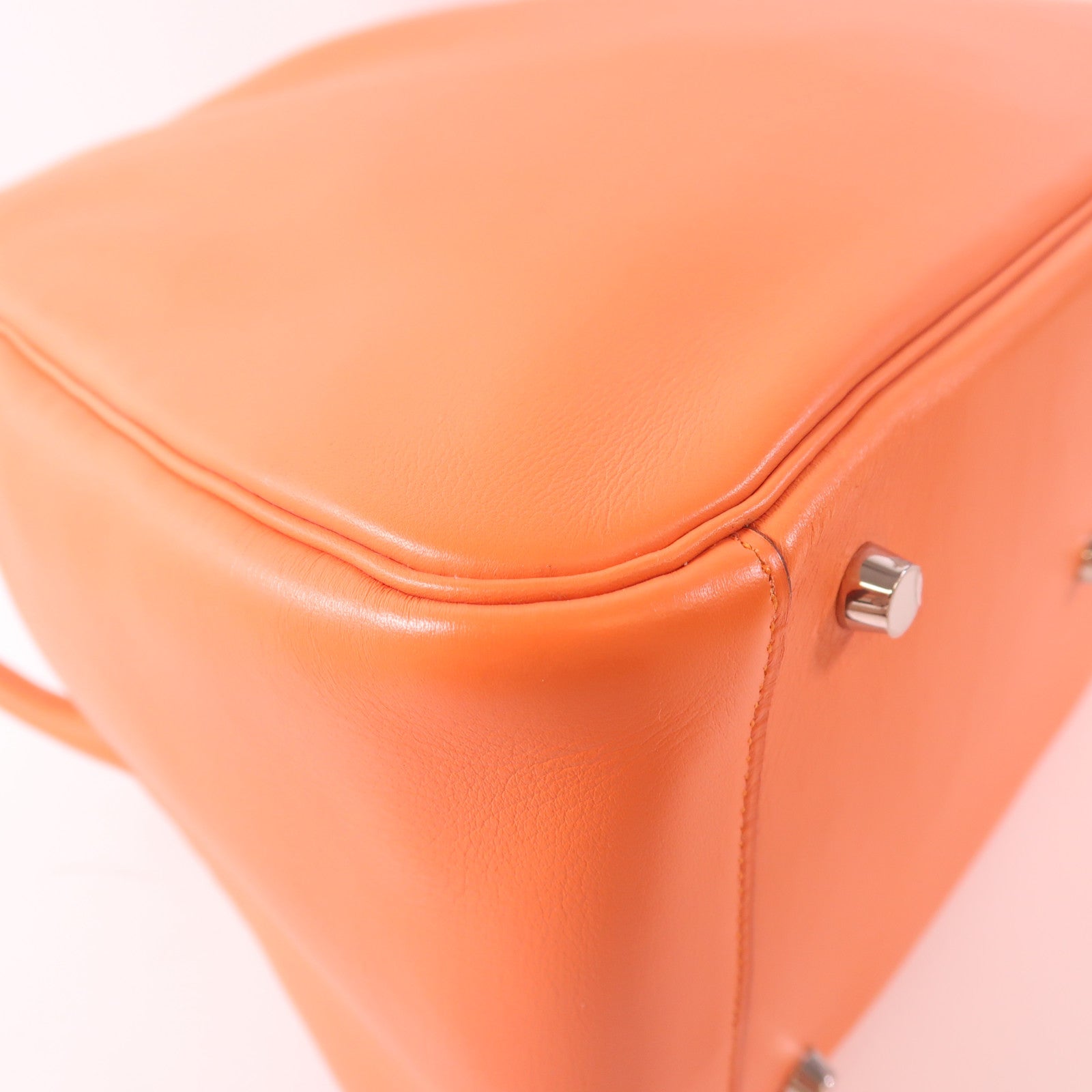 HERMES Swift皮革Lindy 34銀扣手挽肩背兩用袋Crevette