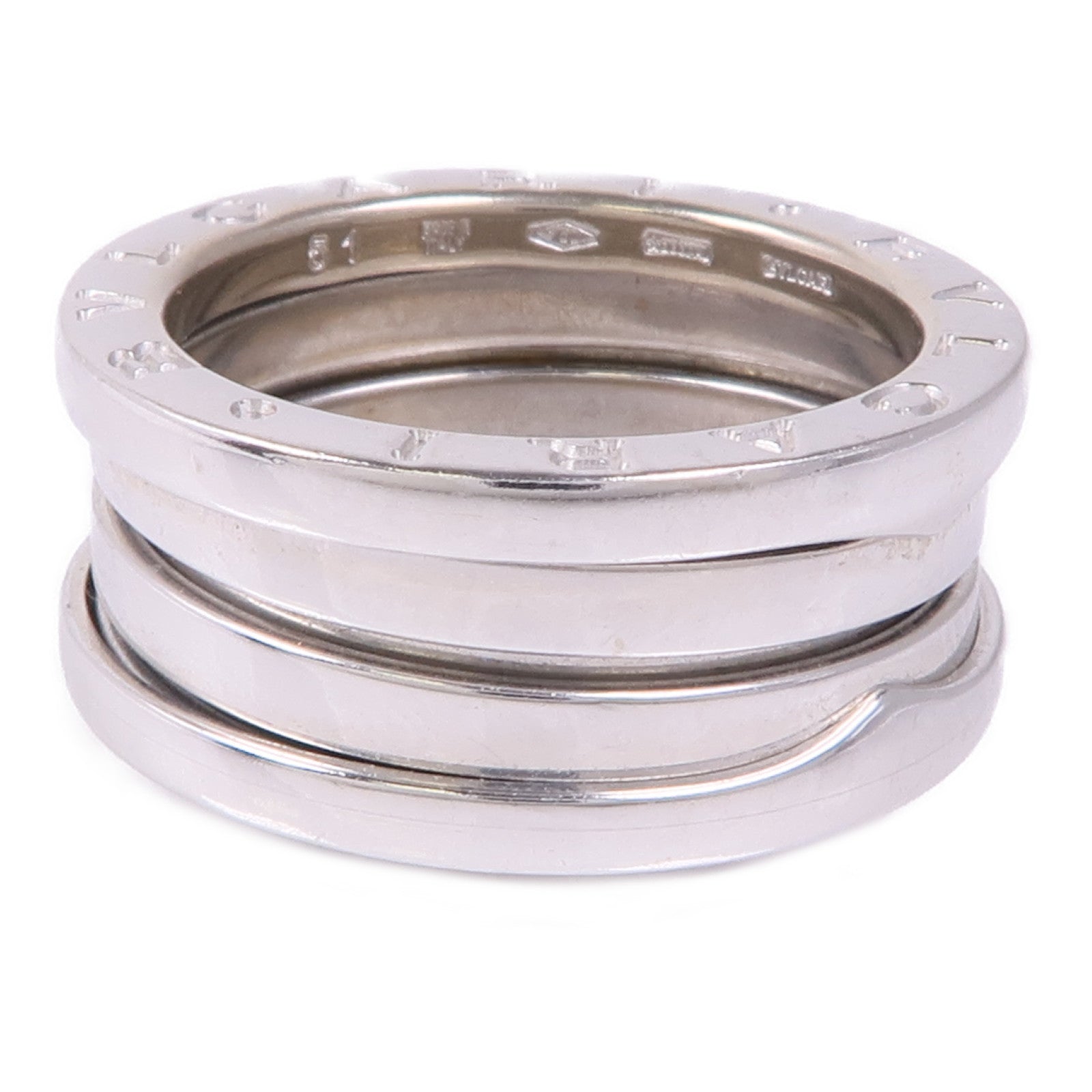 BVLGARI 18K白金B-zero1 Ring戒指BLV#51/US#5.5