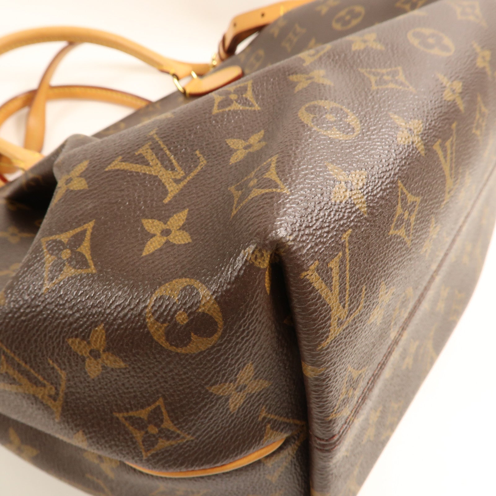 LOUIS VUITTON Monogram Turenne MM金扣手挽肩背兩用袋棕色