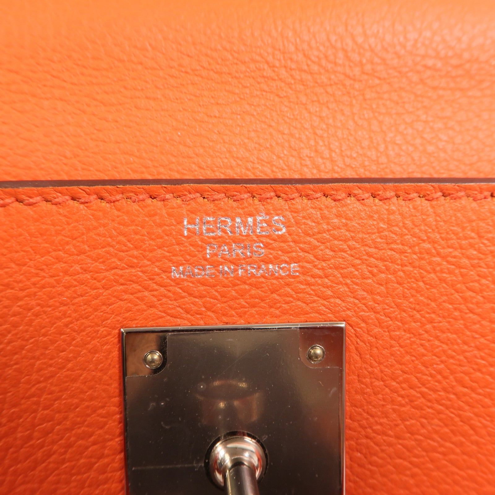 HERMES Evercolor皮革Kelly 28銀扣手挽肩背兩用袋Rose Texas