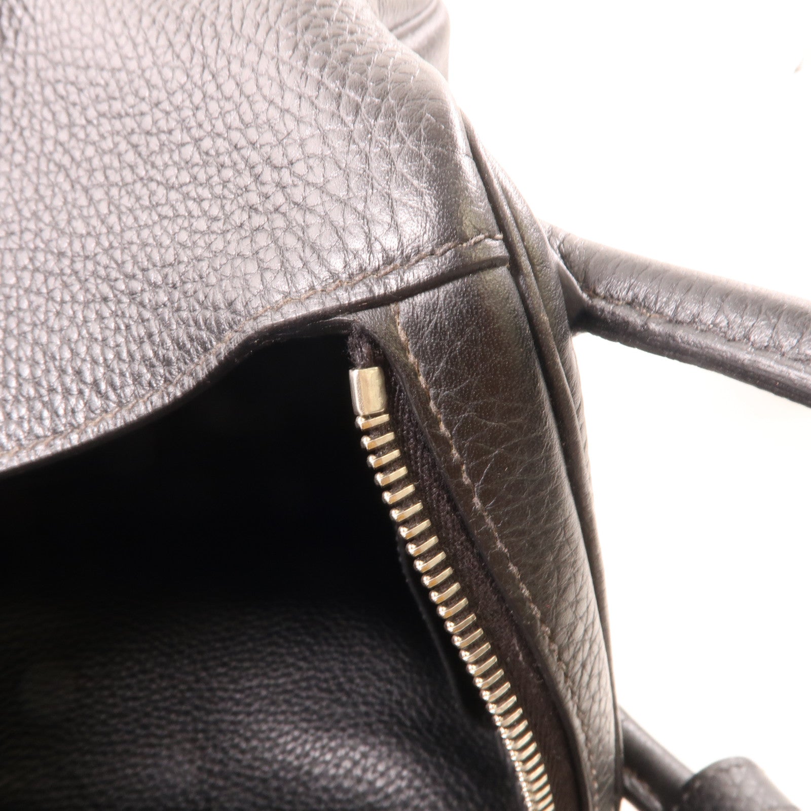 HERMES Clemence皮革Lindy 30銀扣肩背袋Noir黑色