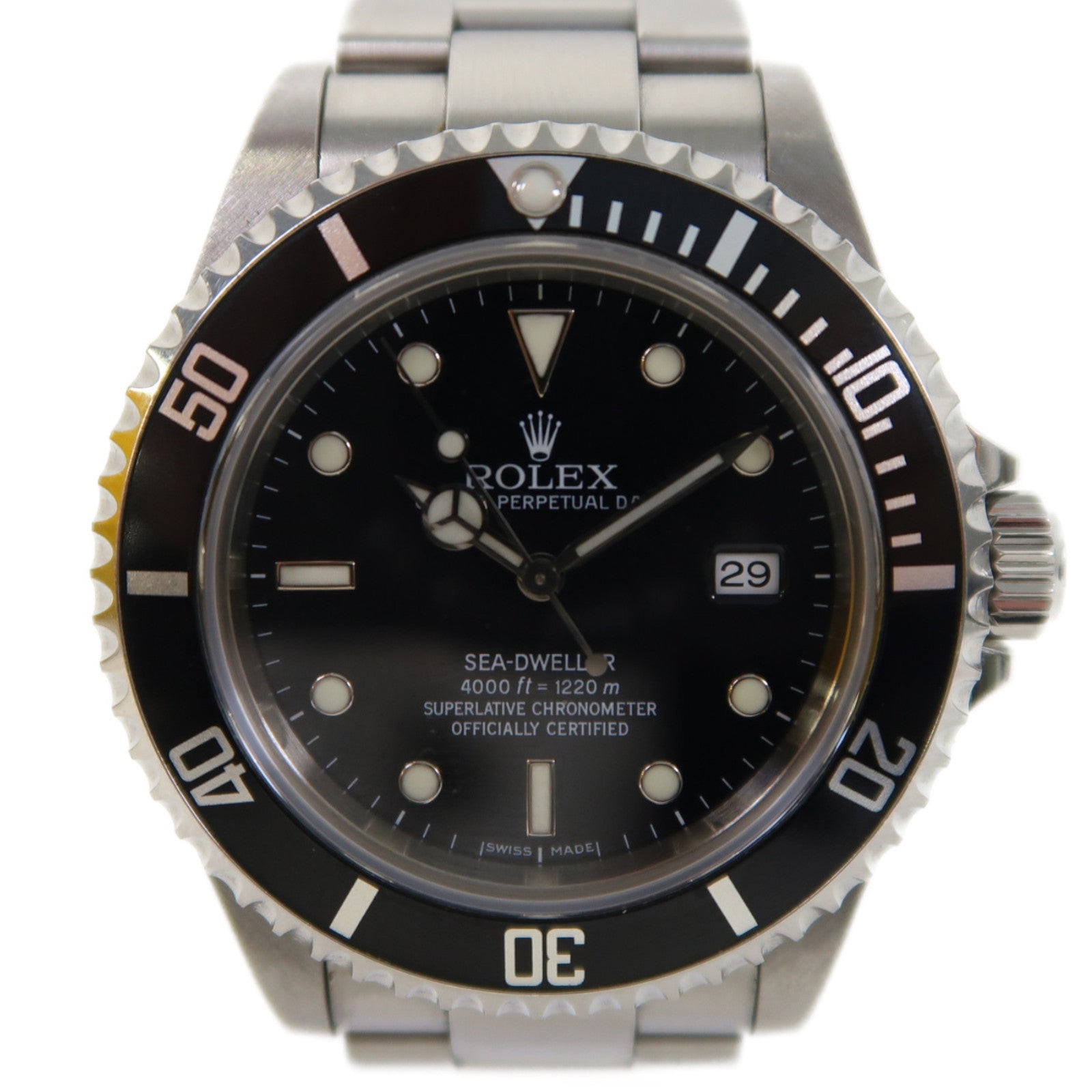 ROLEX Sea-Dweller 4000不鏽鋼手錶自動機芯黑色