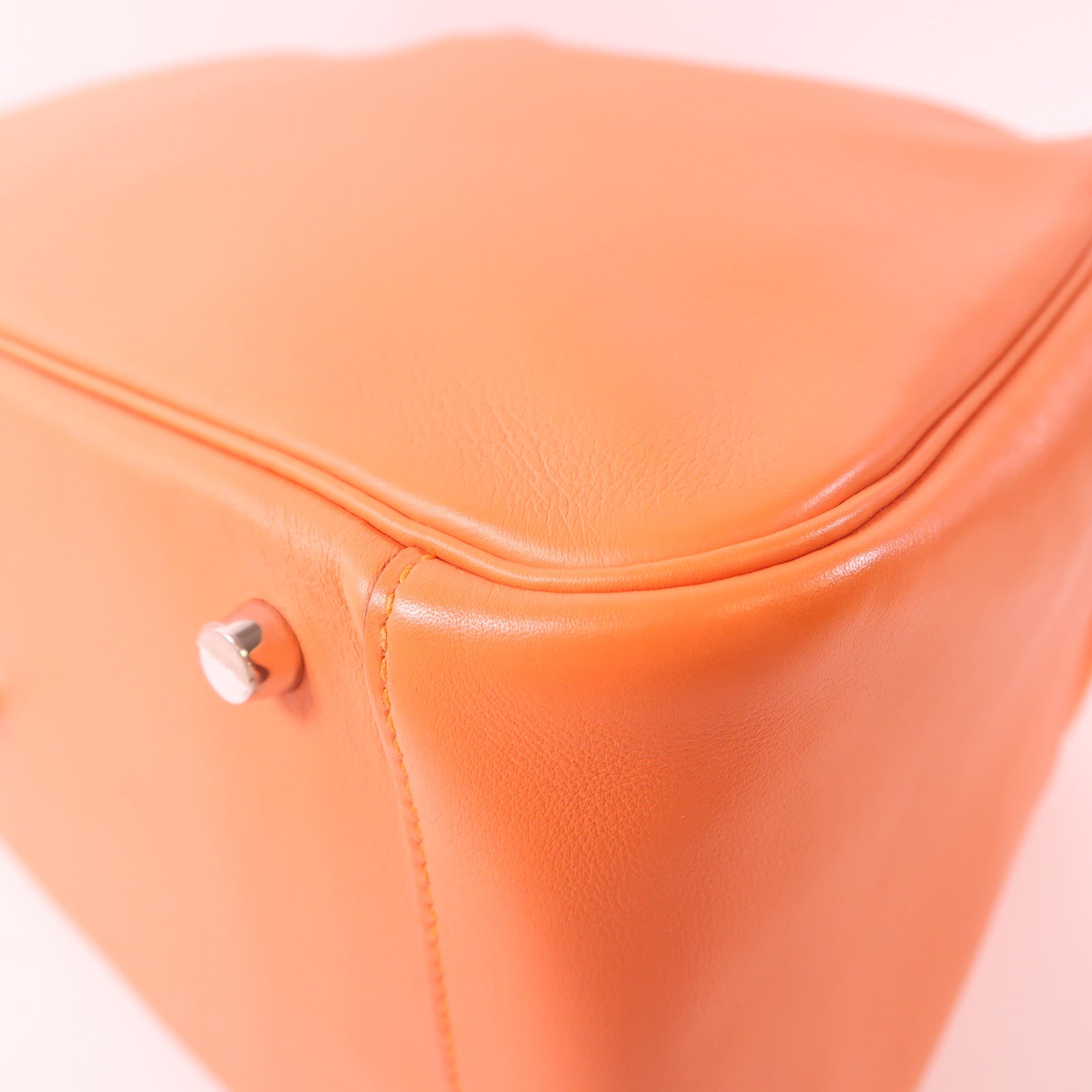 HERMES 【激減優惠】Swift皮革Lindy 34銀扣手挽肩背兩用袋Crevette