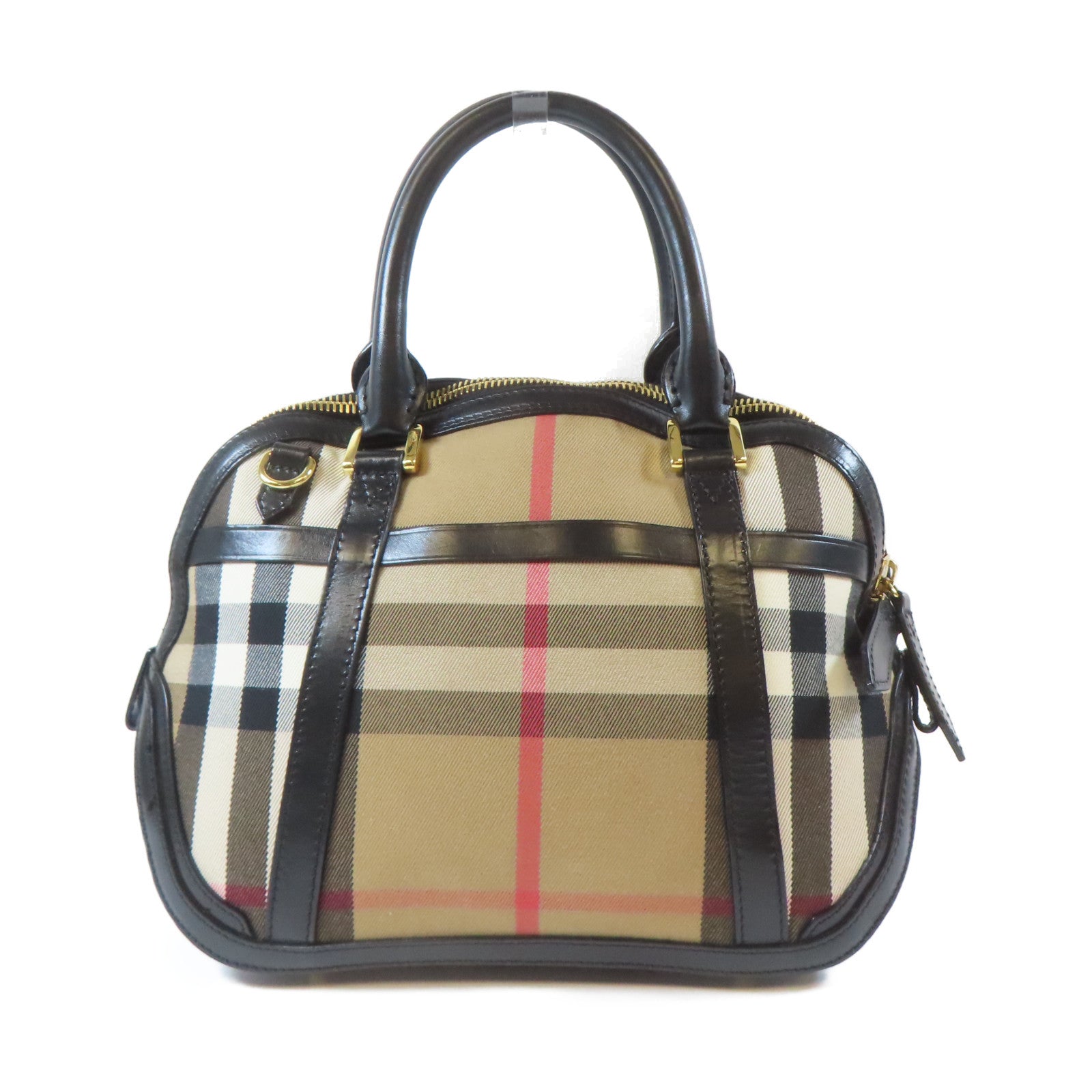 BURBERRY 帆布Shoulder Bag金扣肩背袋啡色