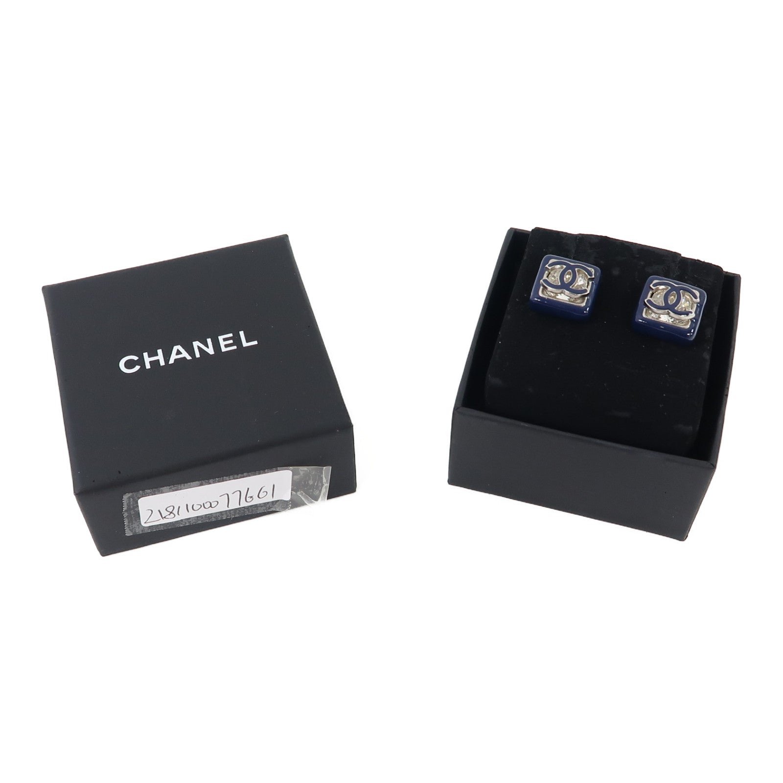 CHANEL 金屬Earrings耳環藍色