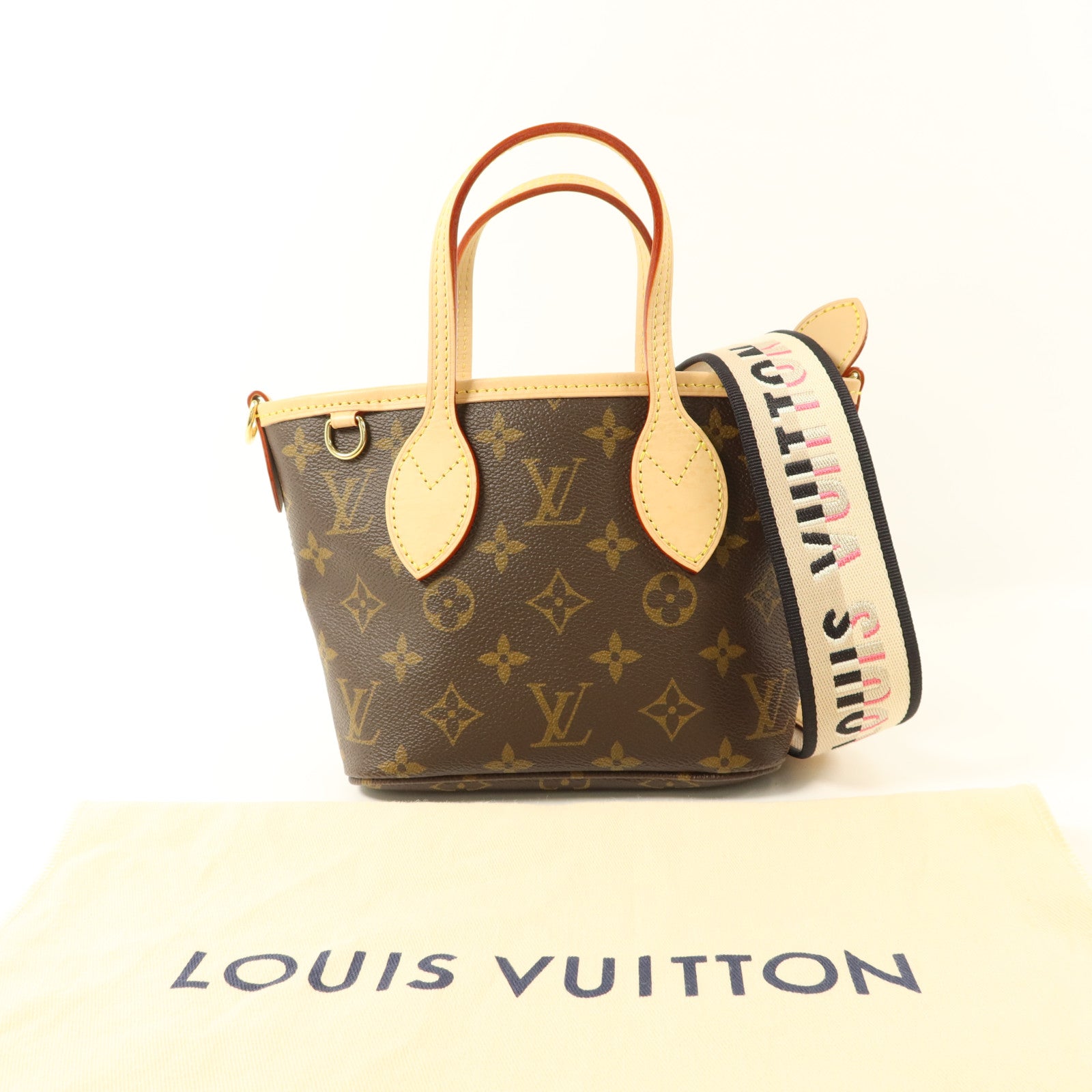 LOUIS VUITTON Monogram Neverfull BB金扣手挽肩背兩用袋