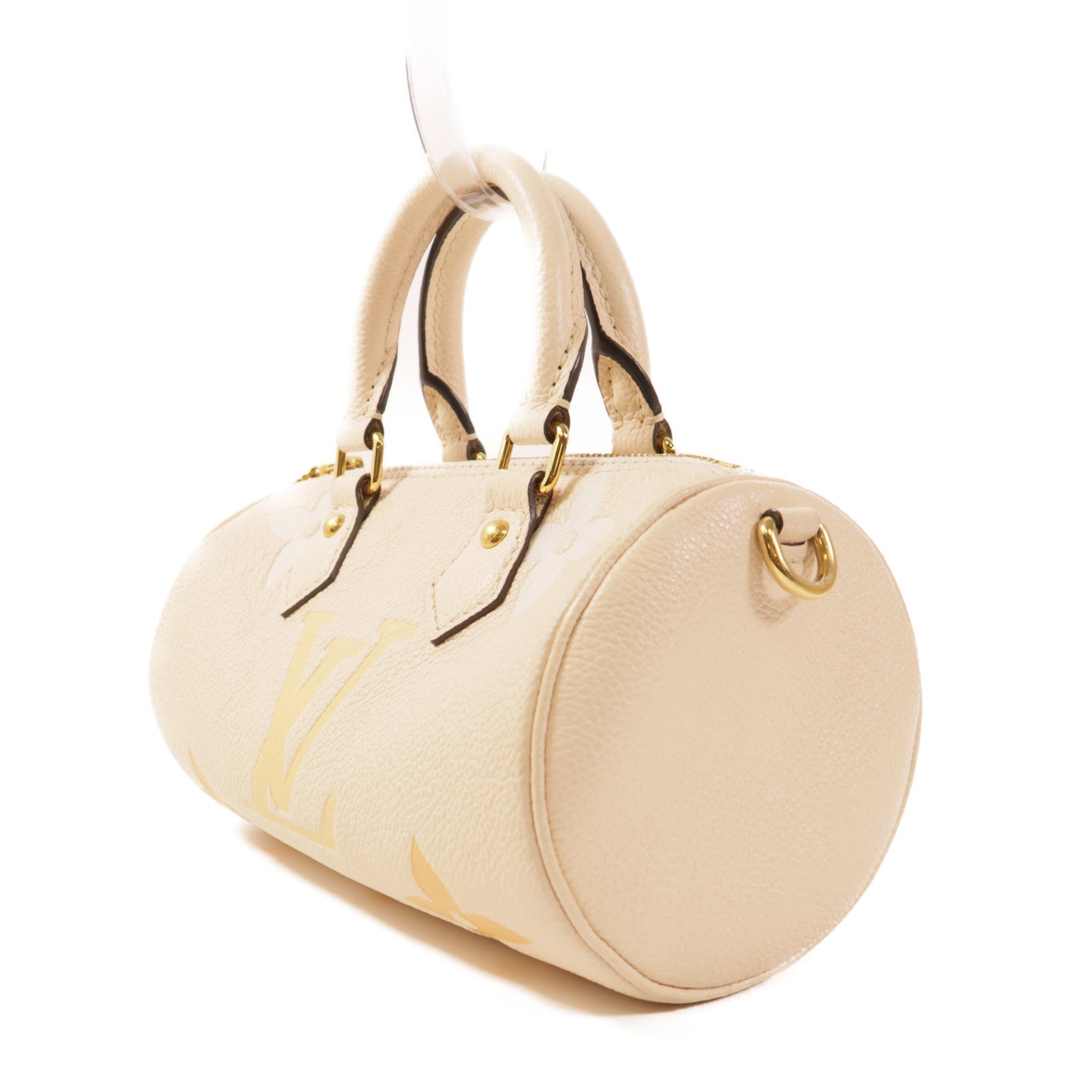 LOUIS VUITTON LV GHW Papillon BB 2 Way Bag M45708 Monogram Empreinte Beige