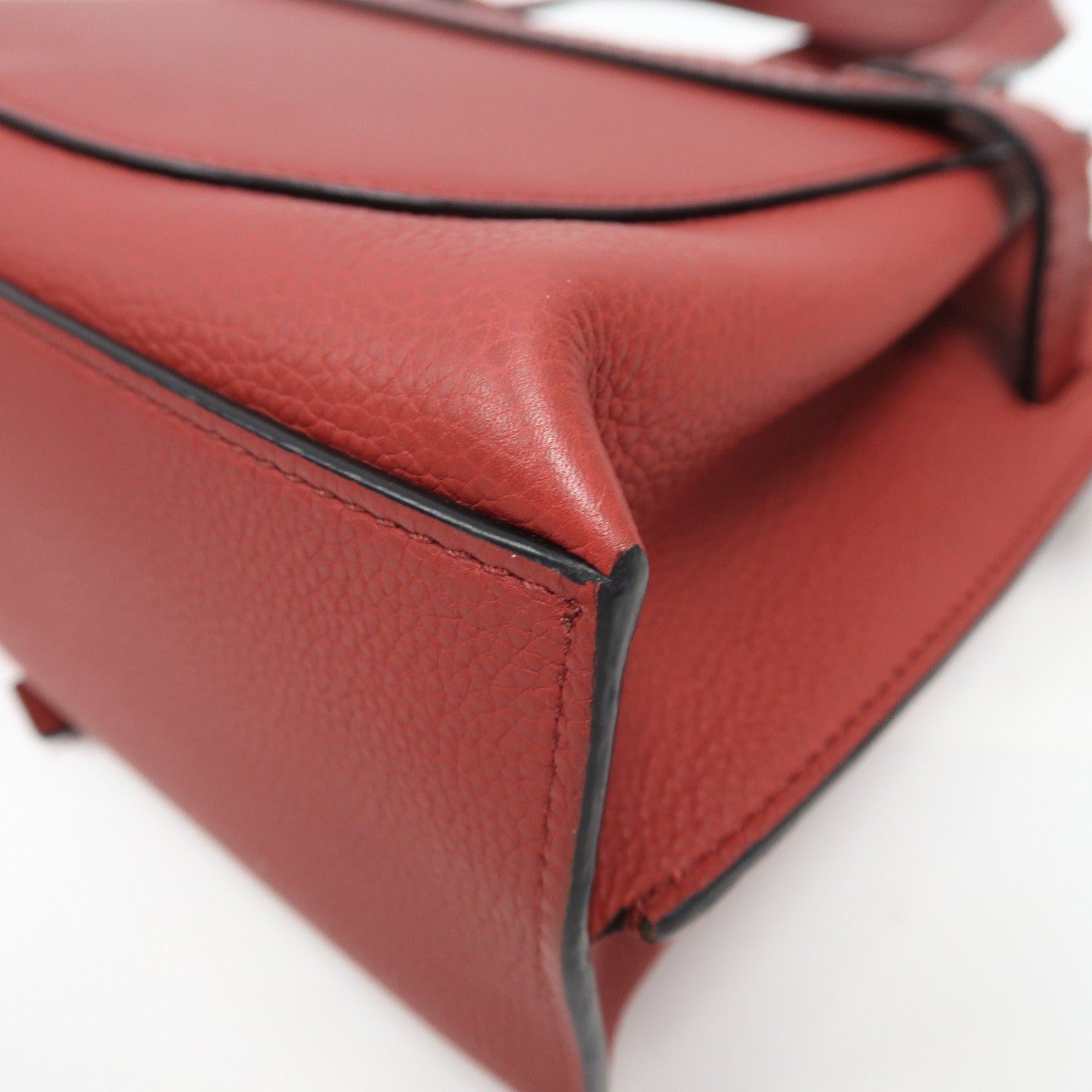LOEWE 【激減優惠】牛皮皮革Gate Tote Bag金扣手挽肩背兩用袋紅色
