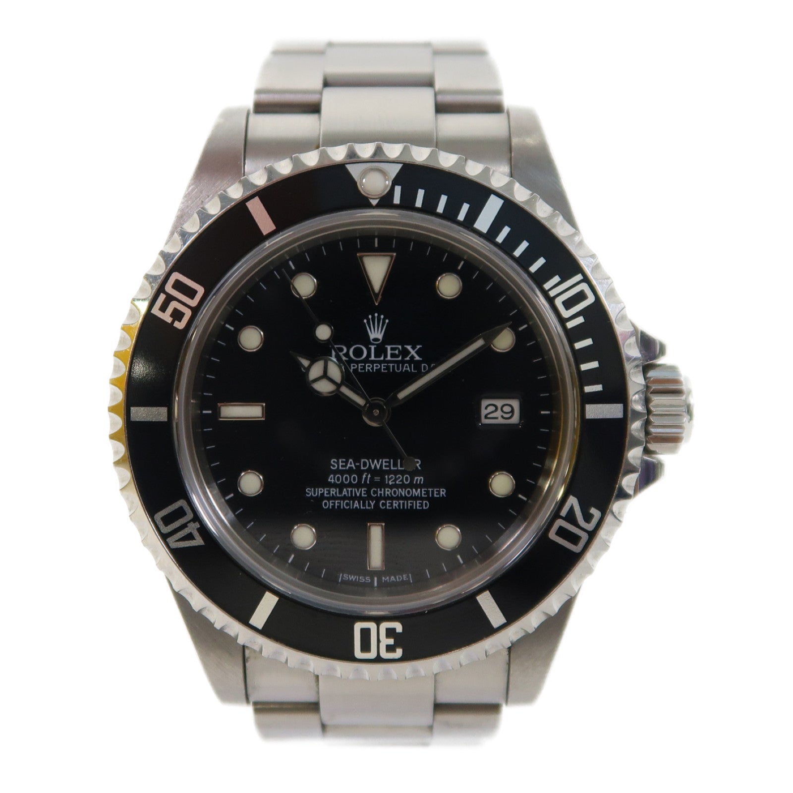 ROLEX Sea-Dweller 4000不鏽鋼手錶自動機芯黑色