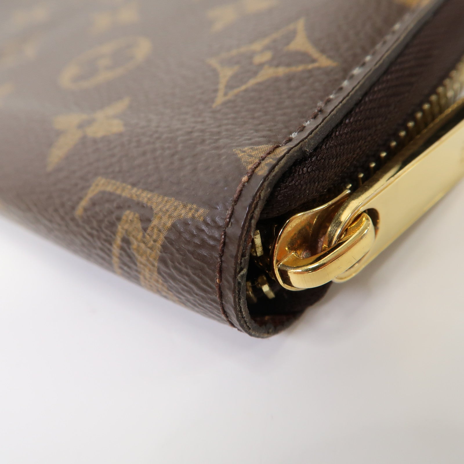 LOUIS VUITTON Monogram Zippy Wallet金扣長錢包啡色