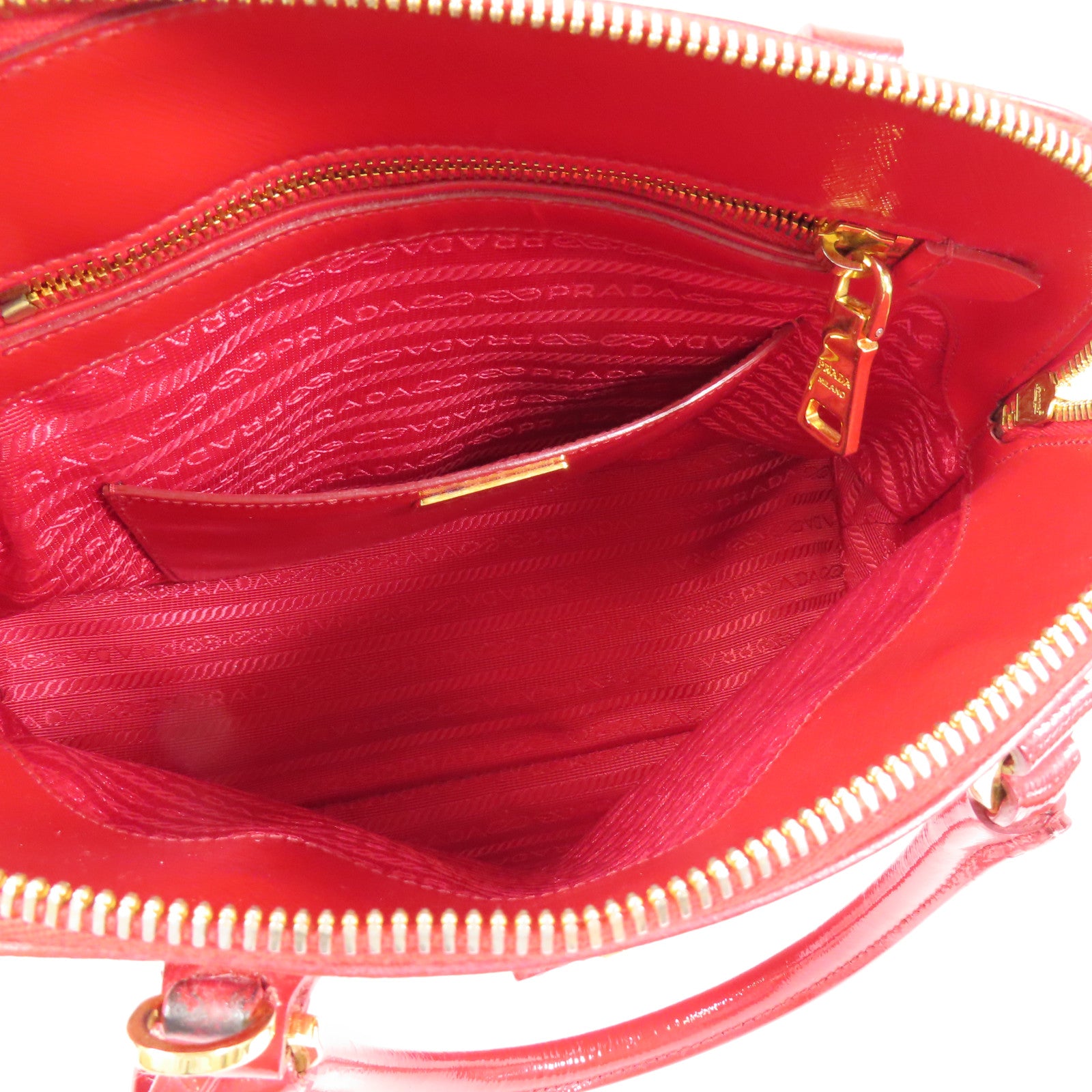 PRADA 牛皮皮革2 Way Shoulder金扣手挽肩背兩用袋