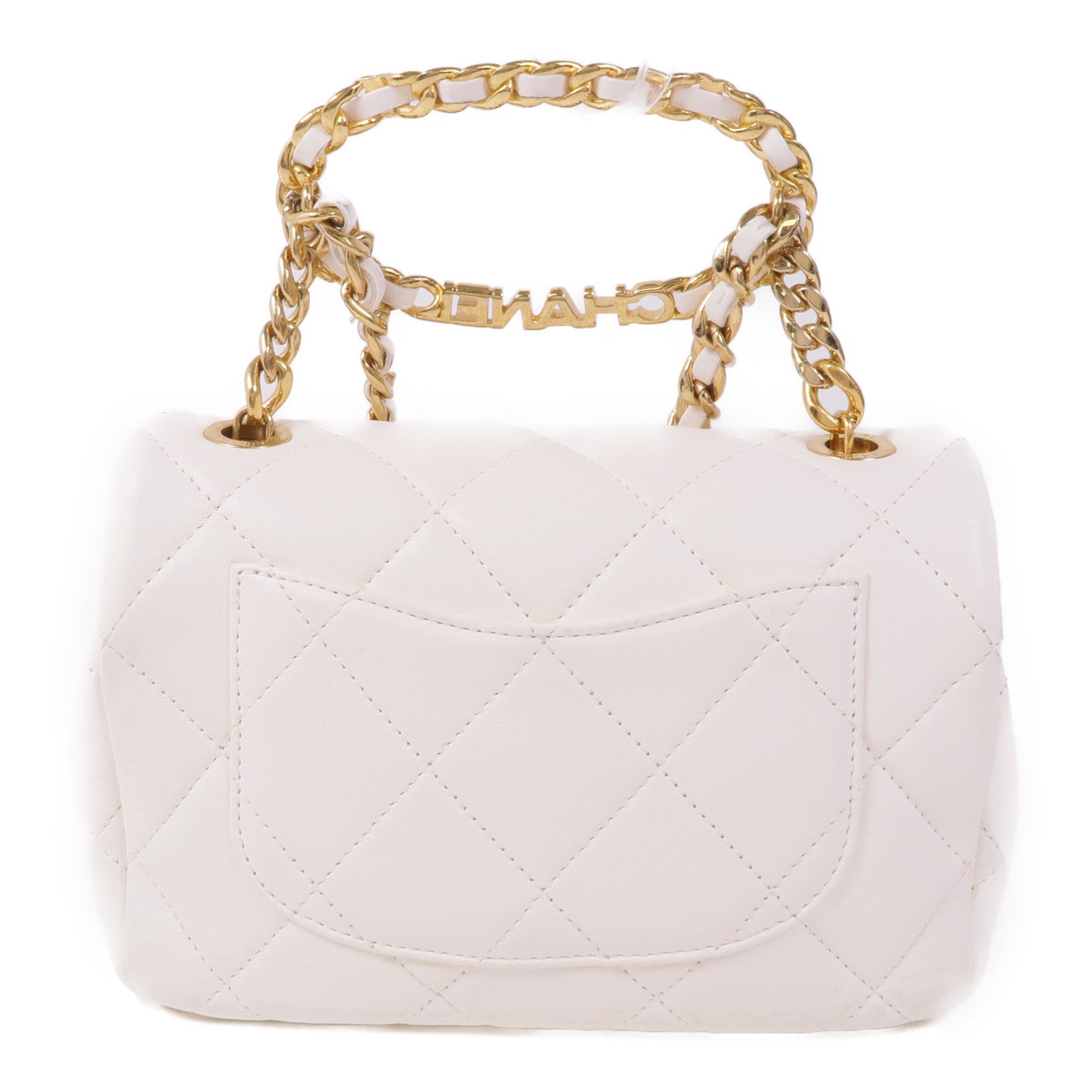 CHANEL 牛皮皮革Chain Shoulder Bag銀扣鏈帶肩背袋