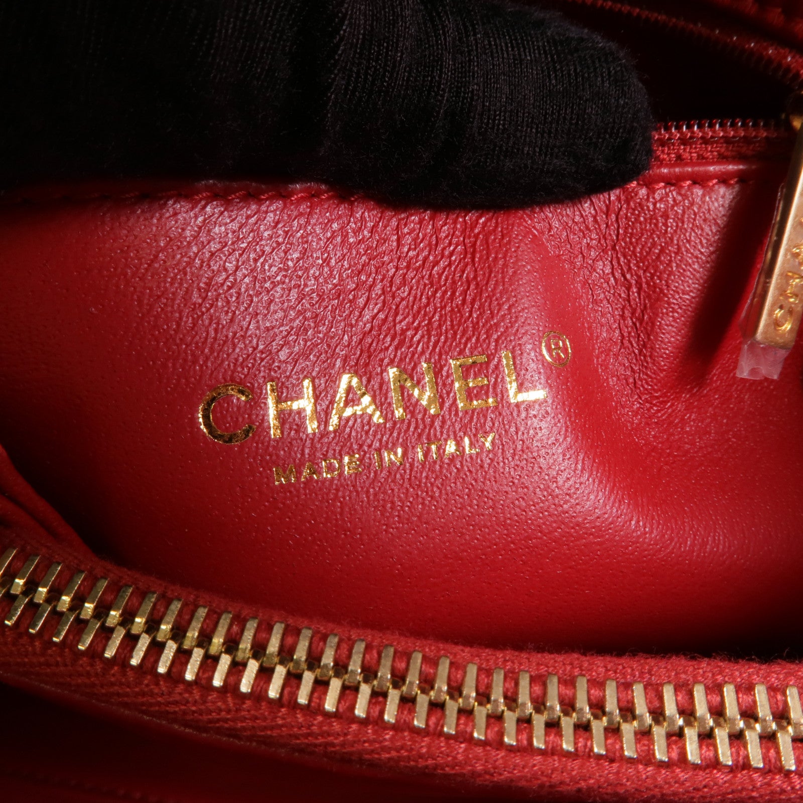 CHANEL CC GHW Materasse Chain Shoulder Bag Calfskin Leather Red