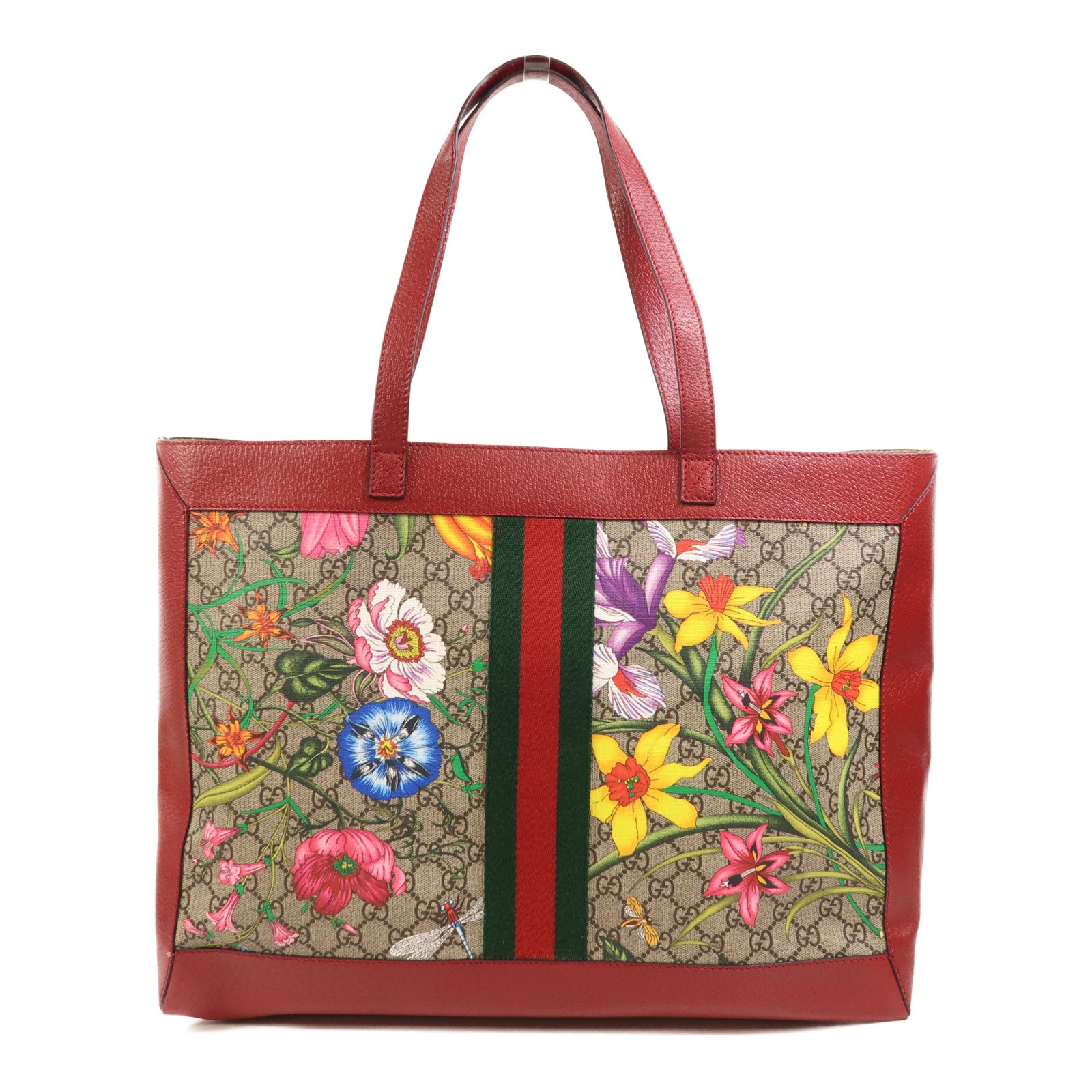 GUCCI 塗層帆布Shoulder Bag金扣肩背袋