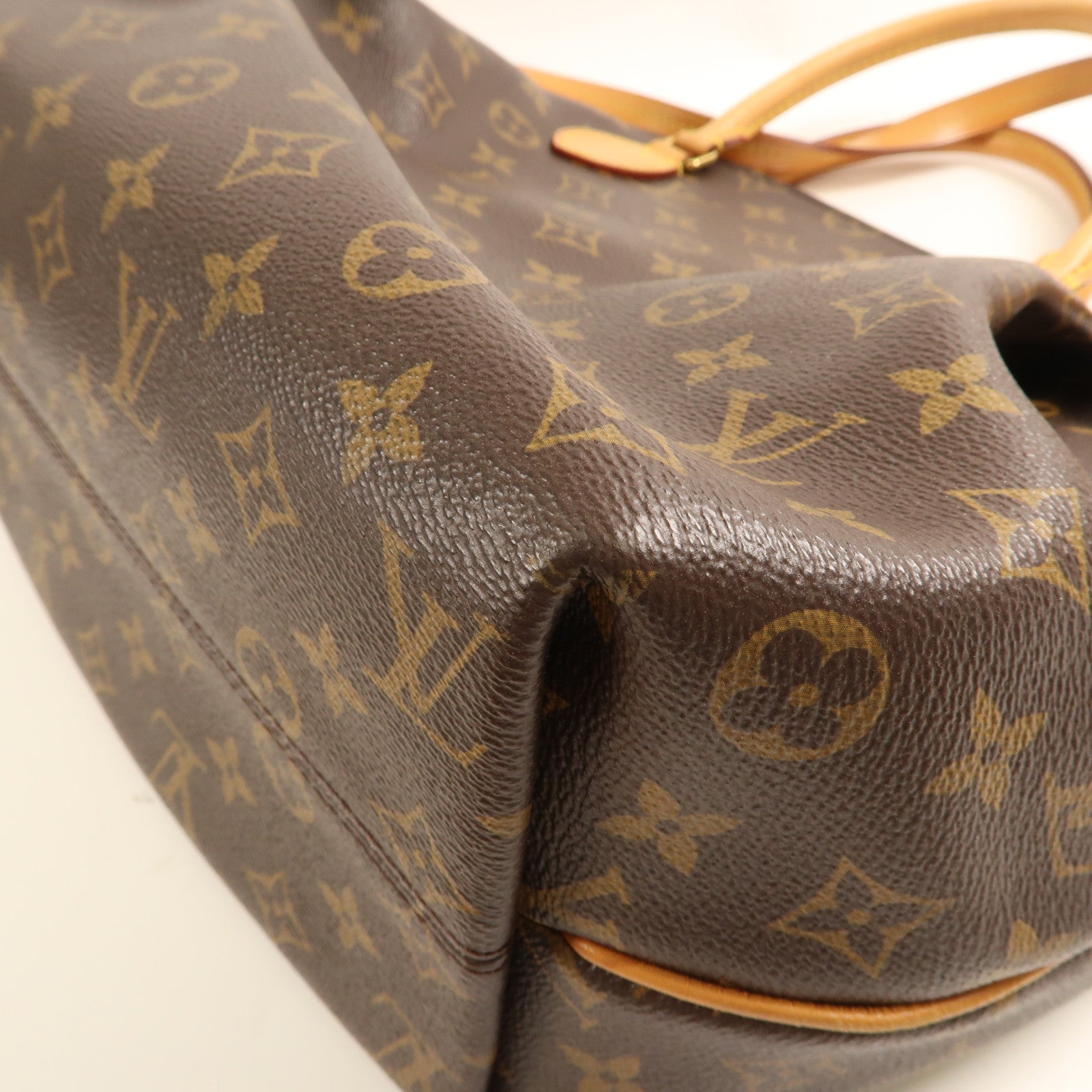 LOUIS VUITTON Monogram Turenne MM金扣手挽肩背兩用袋棕色