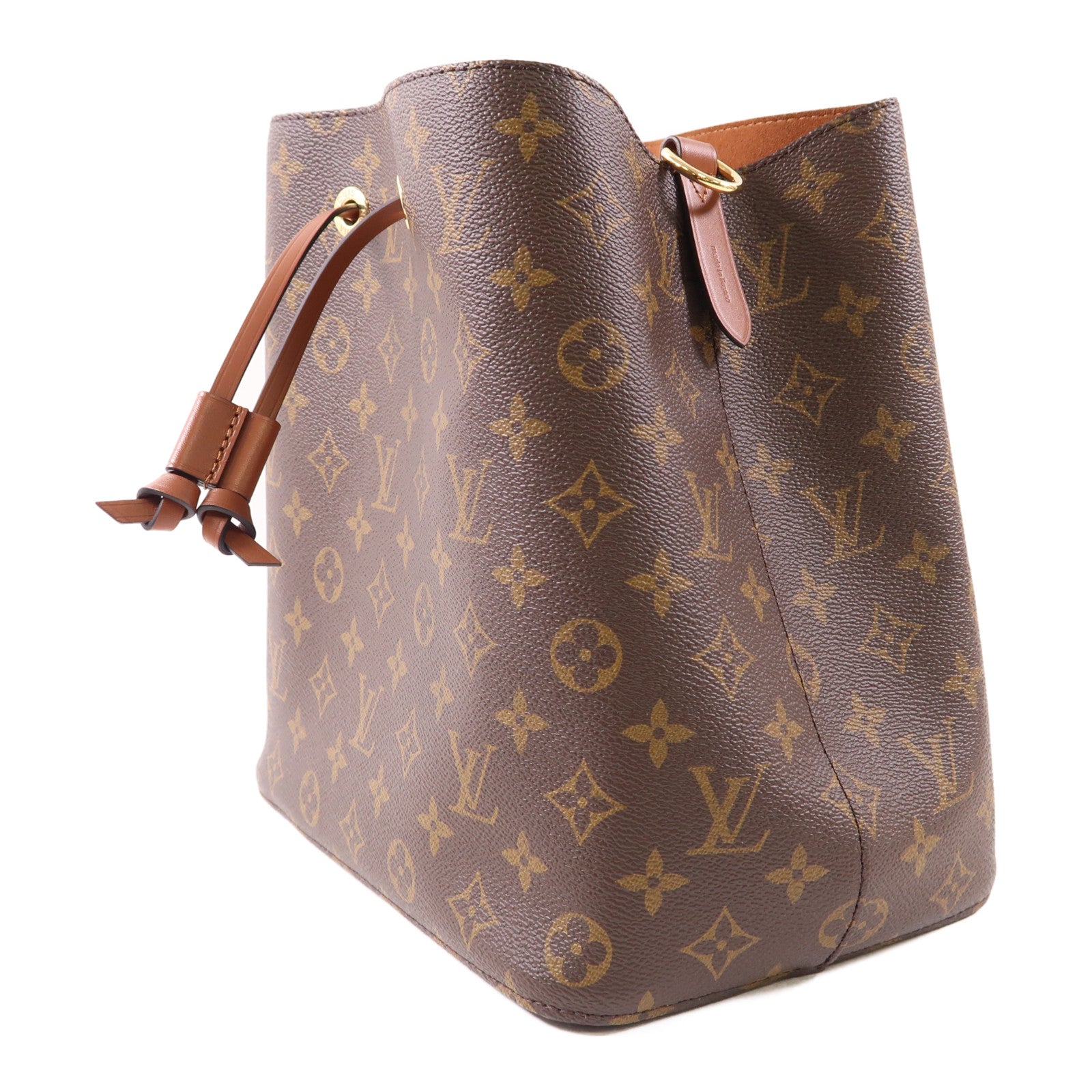 LOUIS VUITTON Monogram NeoNoe MM金扣肩背袋棕色
