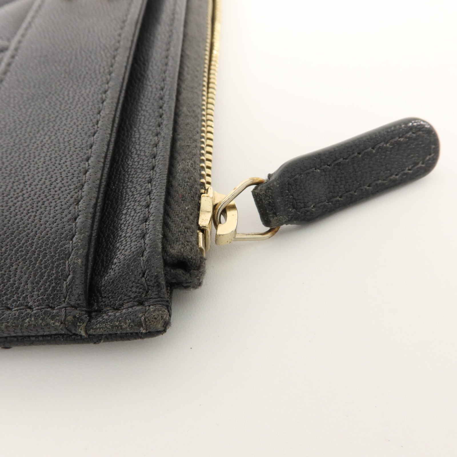 CHANEL 牛皮皮革Flat Long Wallet金扣長錢包