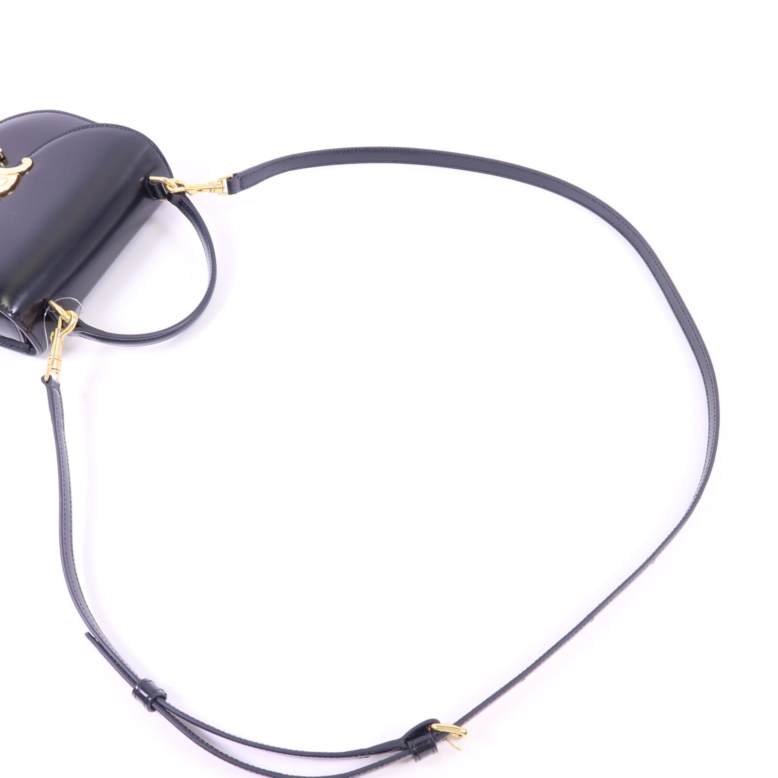 CELINE 牛皮皮革Mini Besace Clea金扣手挽肩背兩用袋