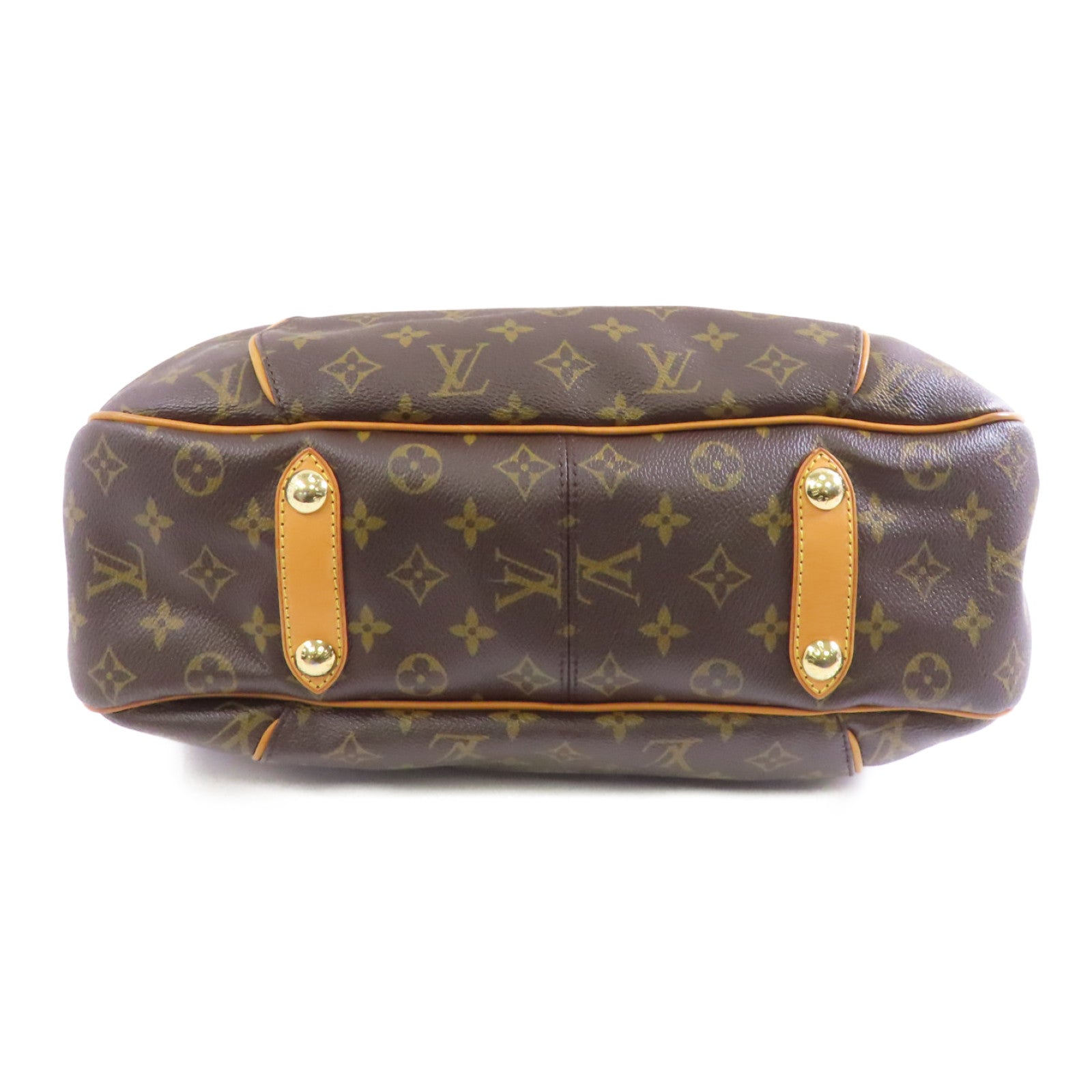 LOUIS VUITTON Monogram Galliera PM金扣肩背袋棕色
