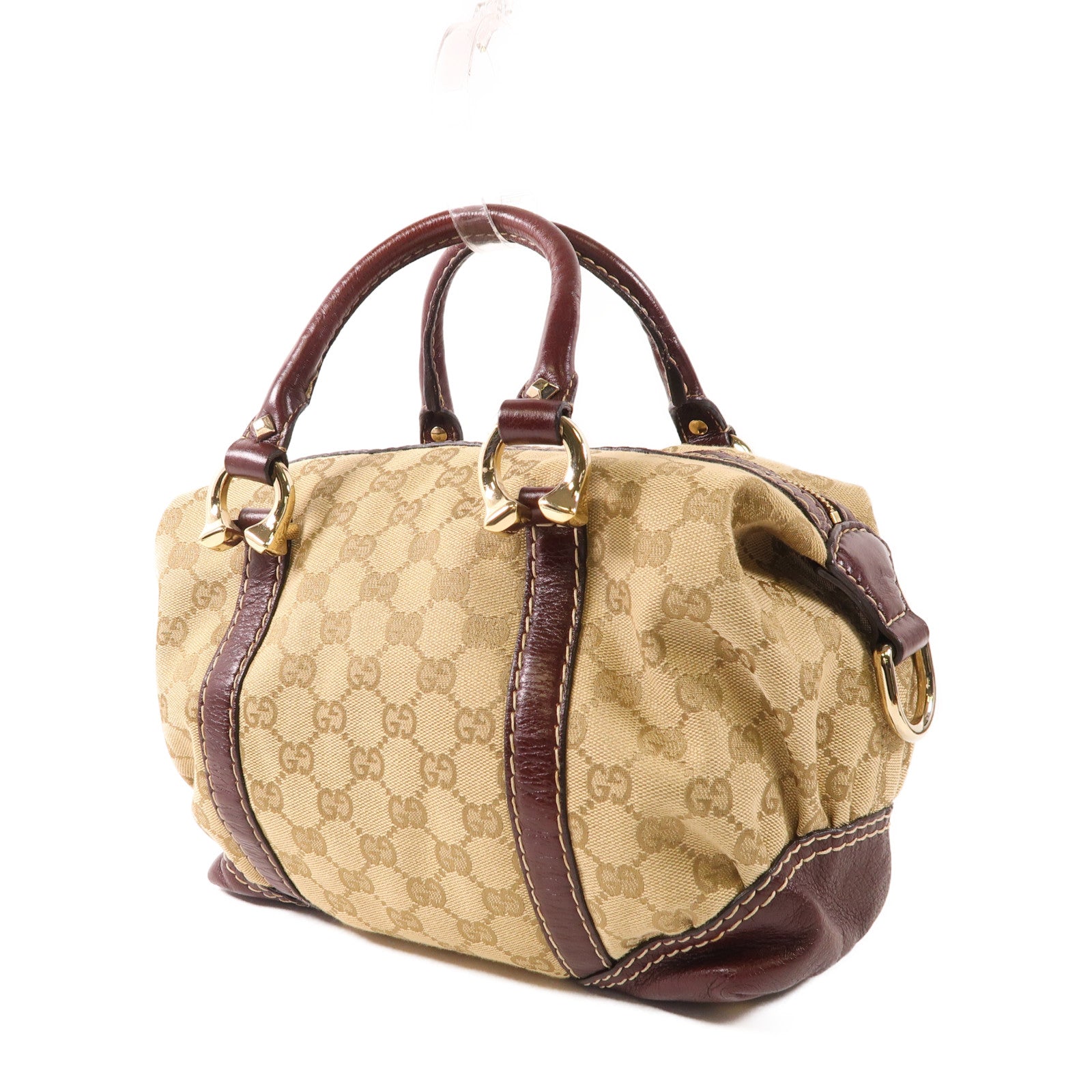 GUCCI GG GHW Handbag 189893 Canvas Brown