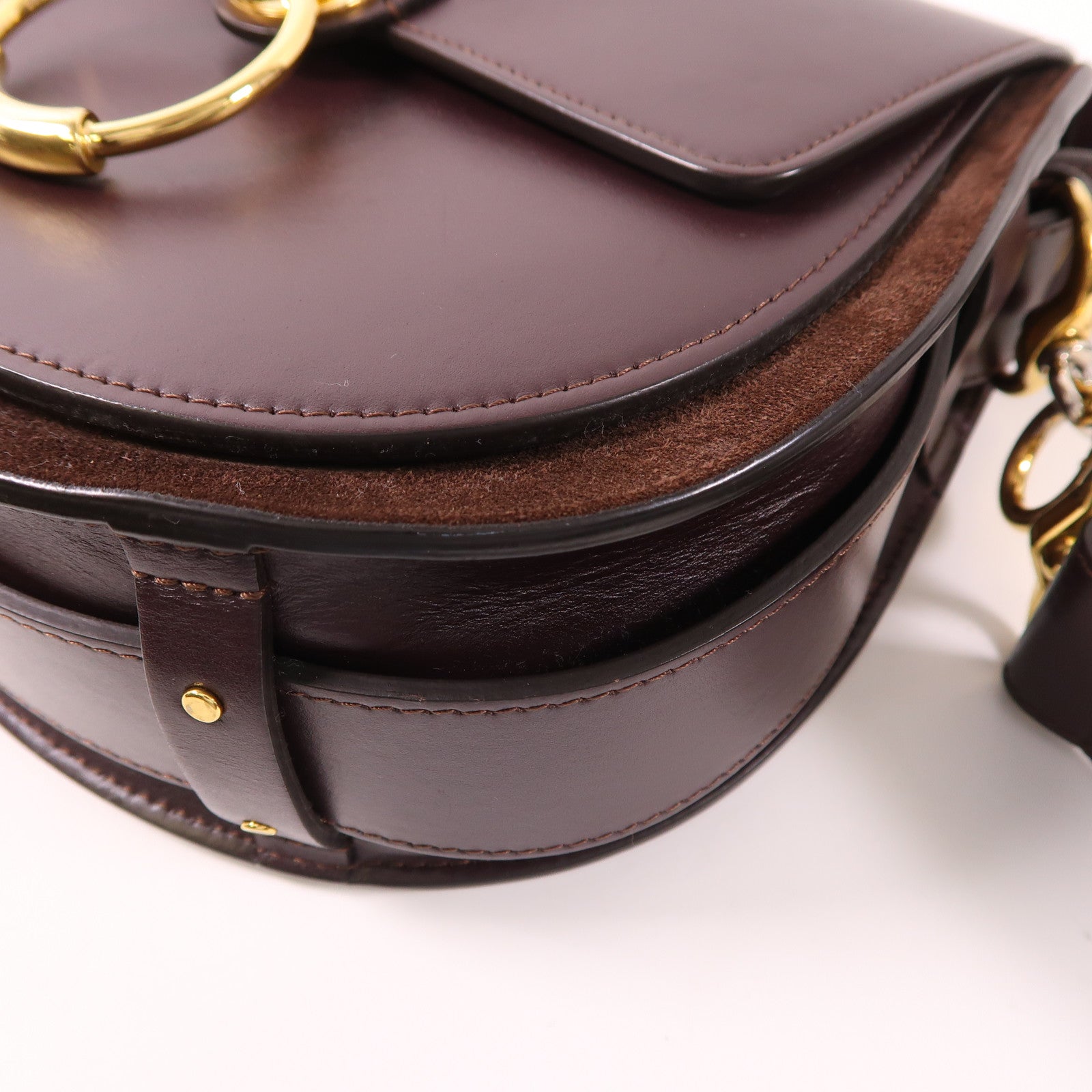 Chloe 牛皮皮革2 Way Bag金扣手挽肩背兩用袋