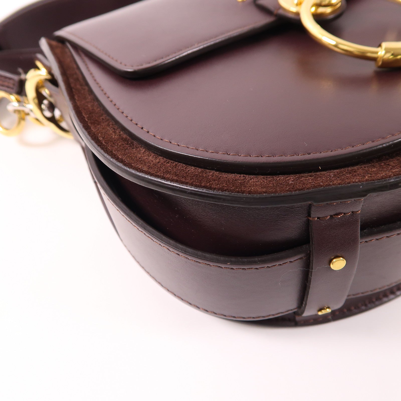 Chloe 牛皮皮革2 Way Bag金扣手挽肩背兩用袋