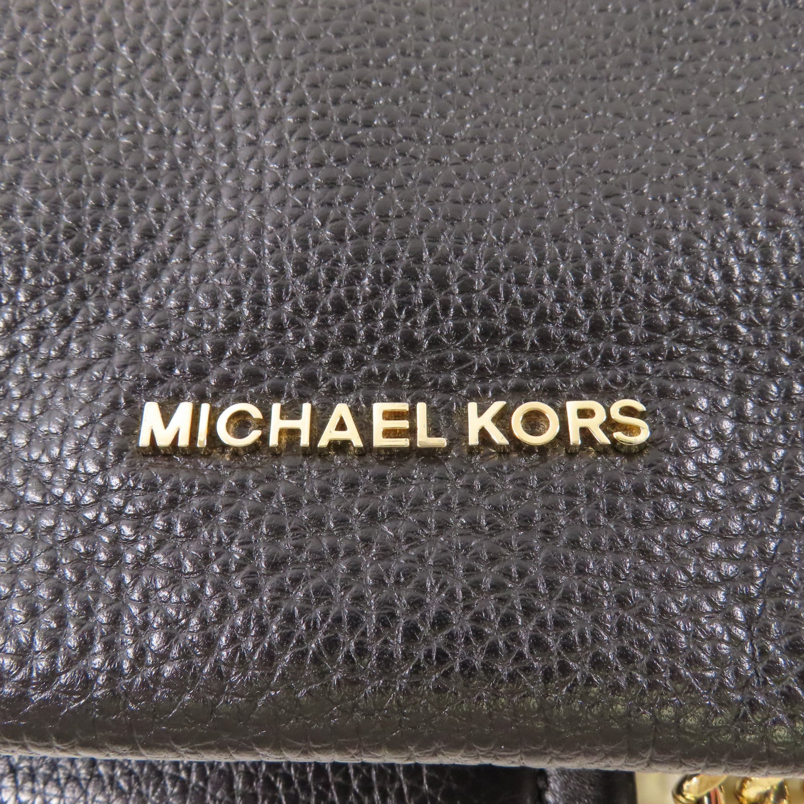 Michael Kors 牛皮皮革Chain Shoulder金扣鏈帶肩背袋