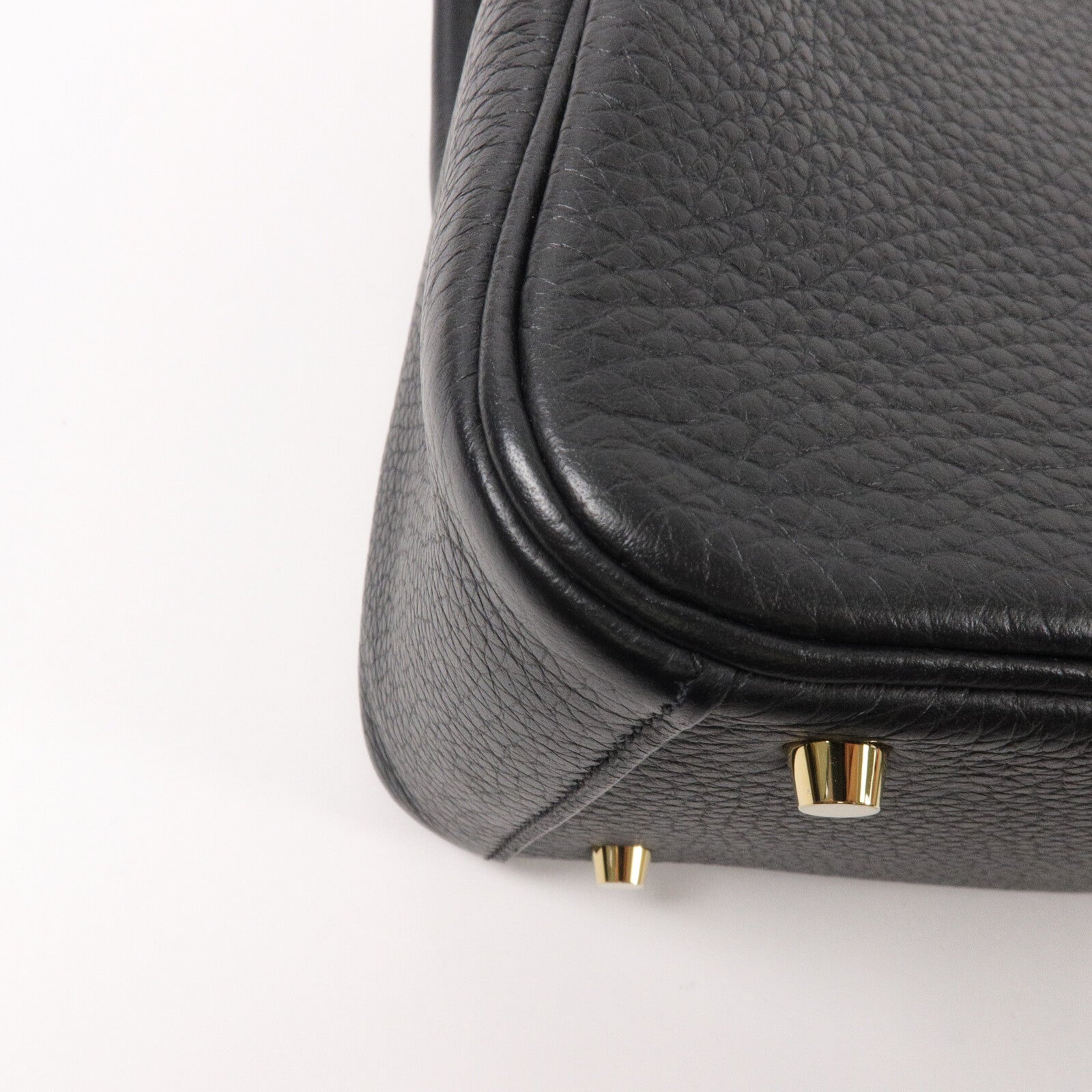 HERMES Clemence皮革Mini Lindy手挽肩背兩用袋Noir