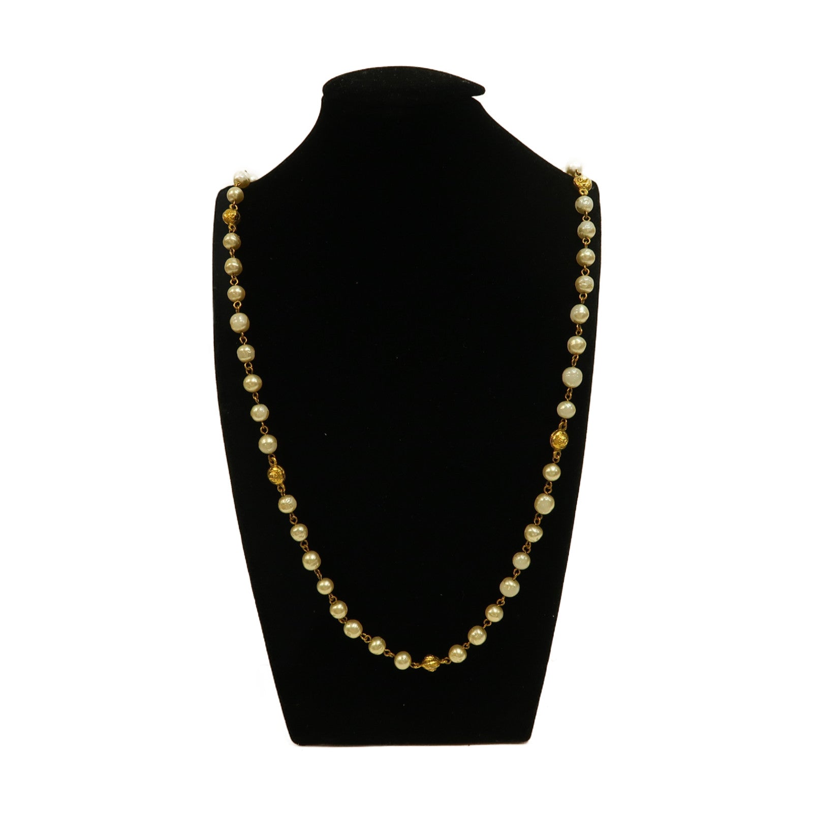 CHANEL 金屬Necklace項鍊金色/白色