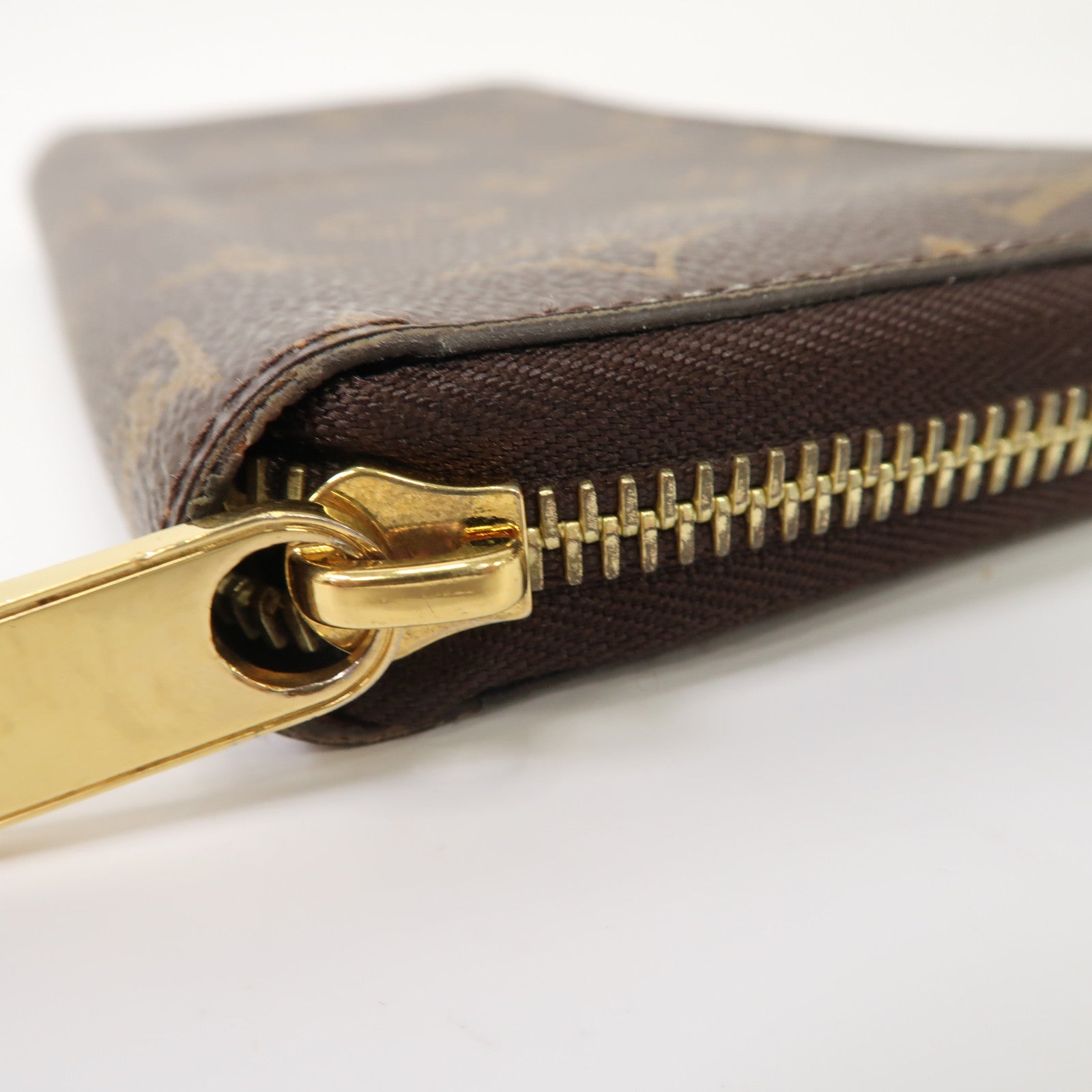 LOUIS VUITTON Monogram Zippy Wallet金扣長錢包啡色