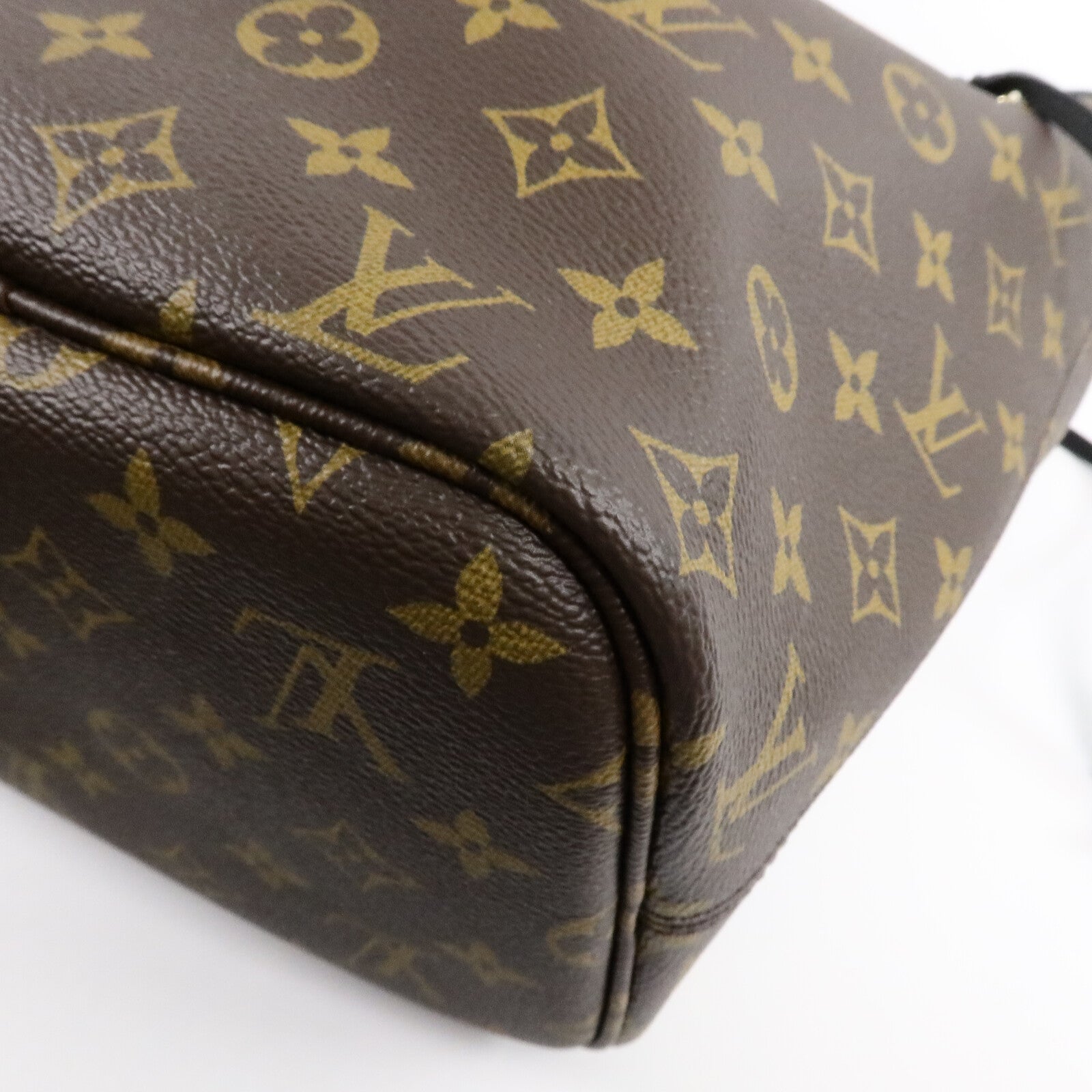 LOUIS VUITTON Monogram/牛皮皮革Neverfull Inside Out MM手挽袋