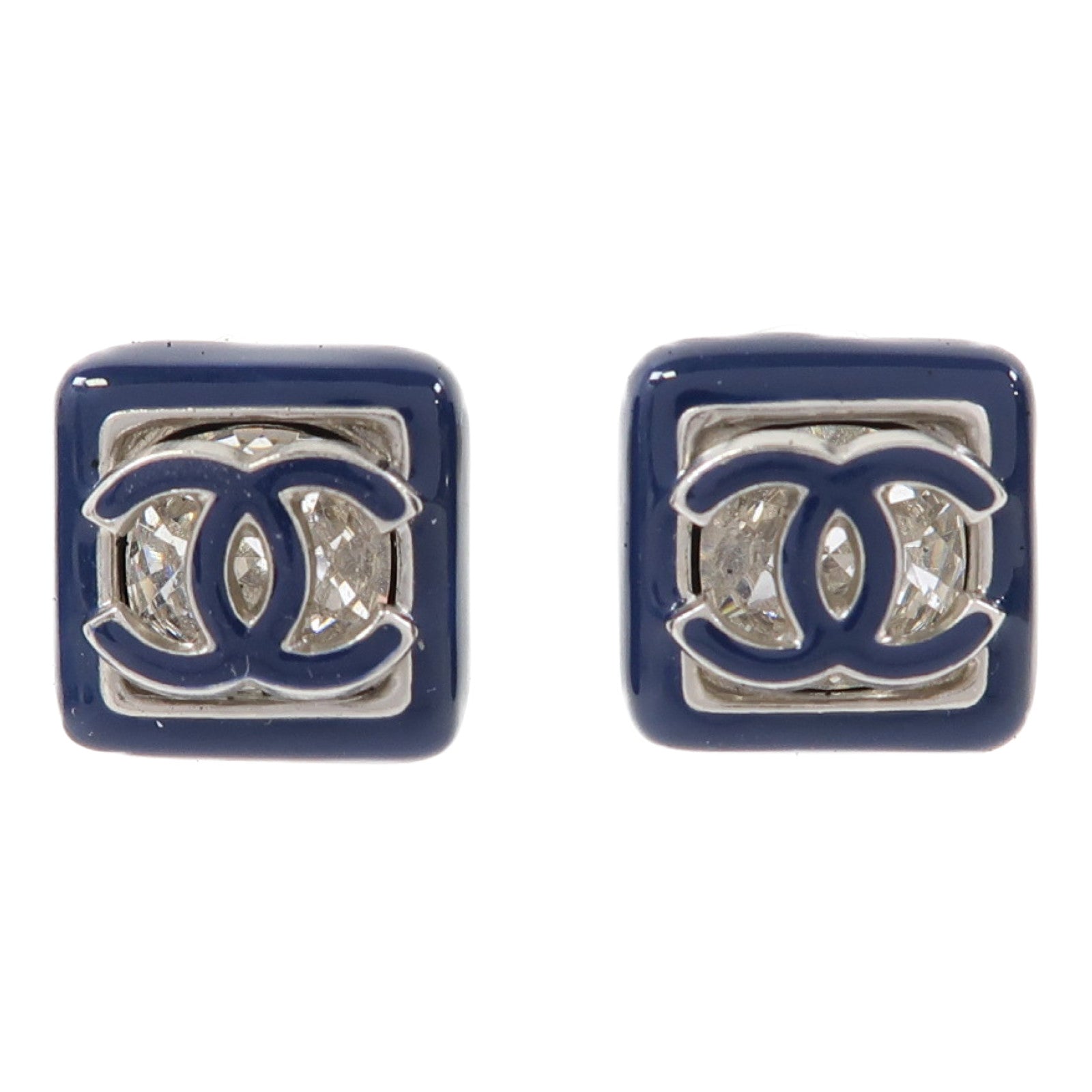 CHANEL 金屬Earrings耳環藍色