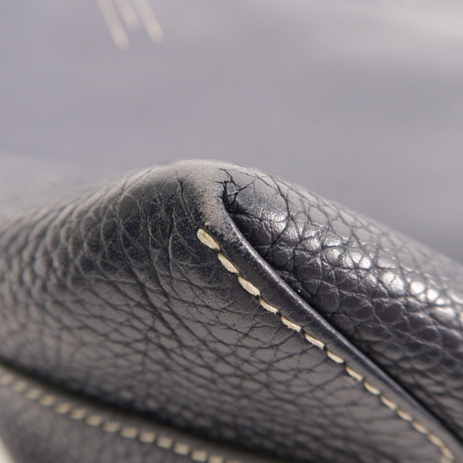 HERMES Clemence皮革Double Sens 36手挽袋 Bleu Nuit/Vert Vertigo