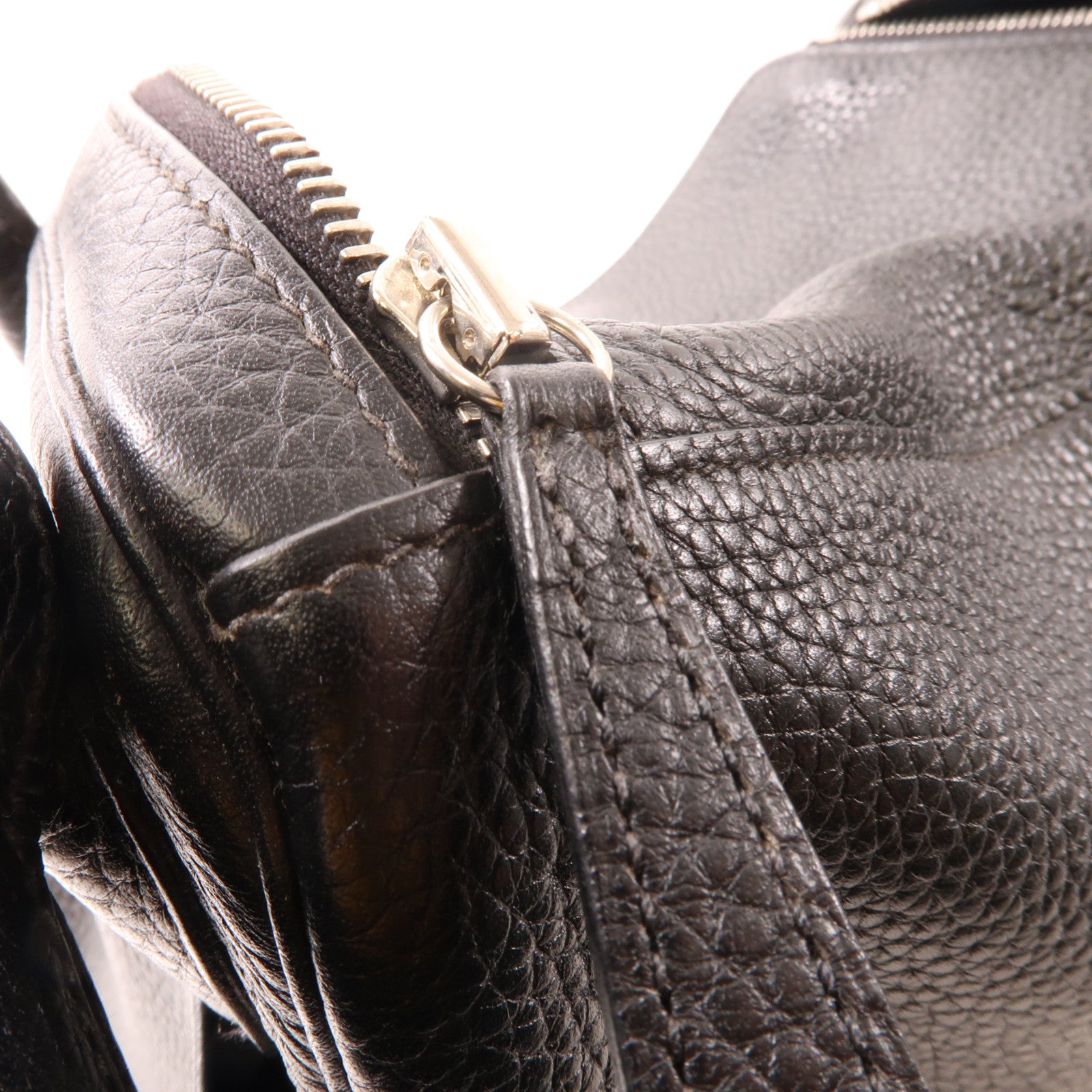 HERMES Clemence皮革Lindy 30銀扣肩背袋Noir黑色