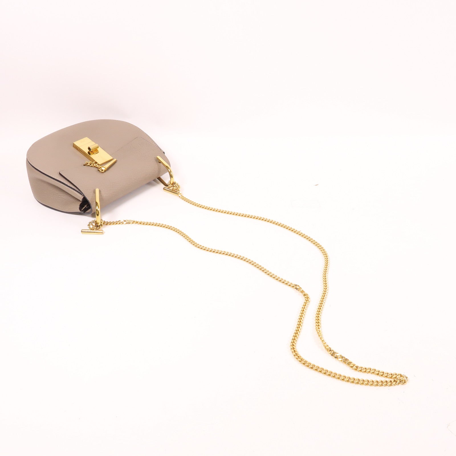 Chloe 牛皮皮革Drew金扣鏈帶肩背袋