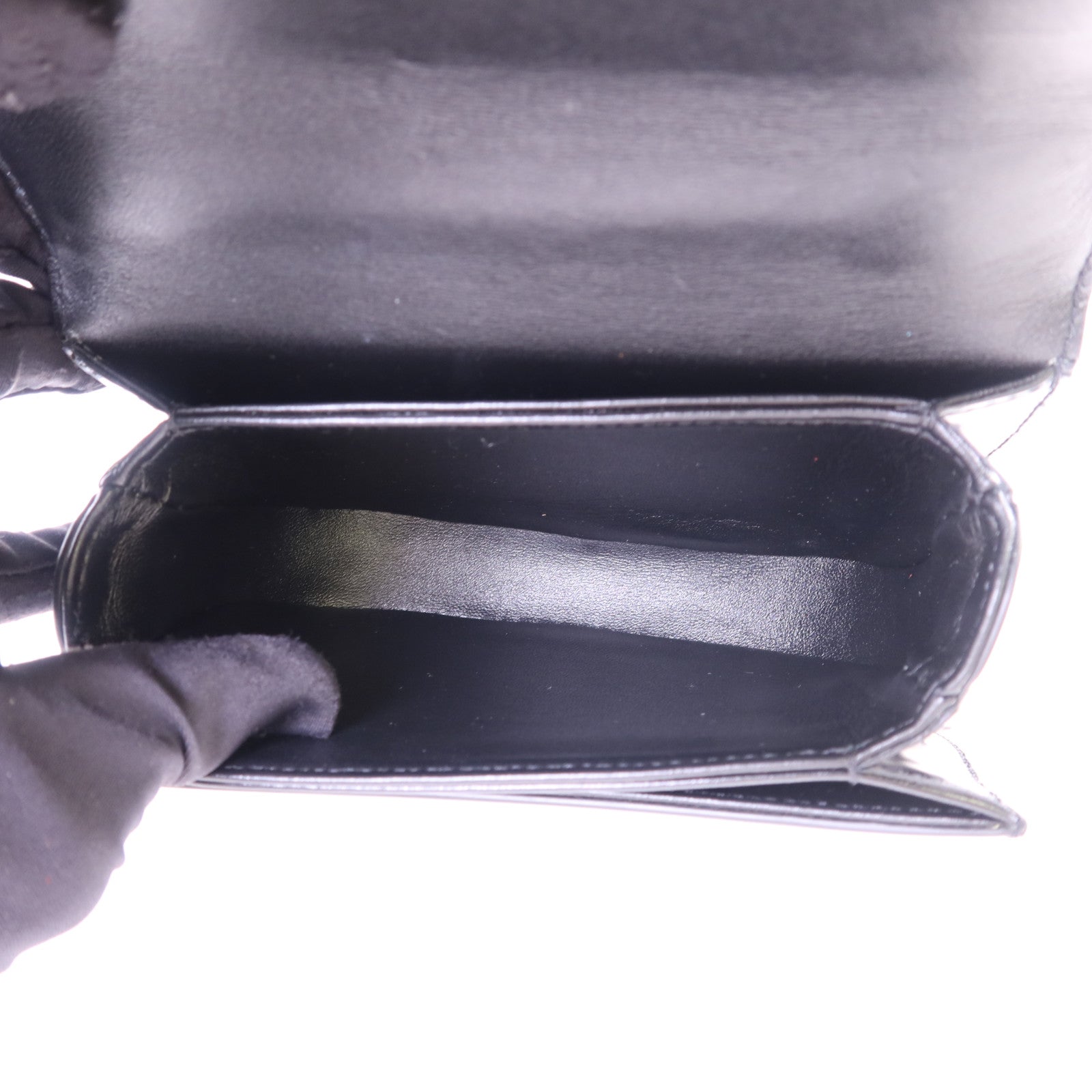 CELINE 牛皮皮革Mini Besace Clea金扣手挽肩背兩用袋