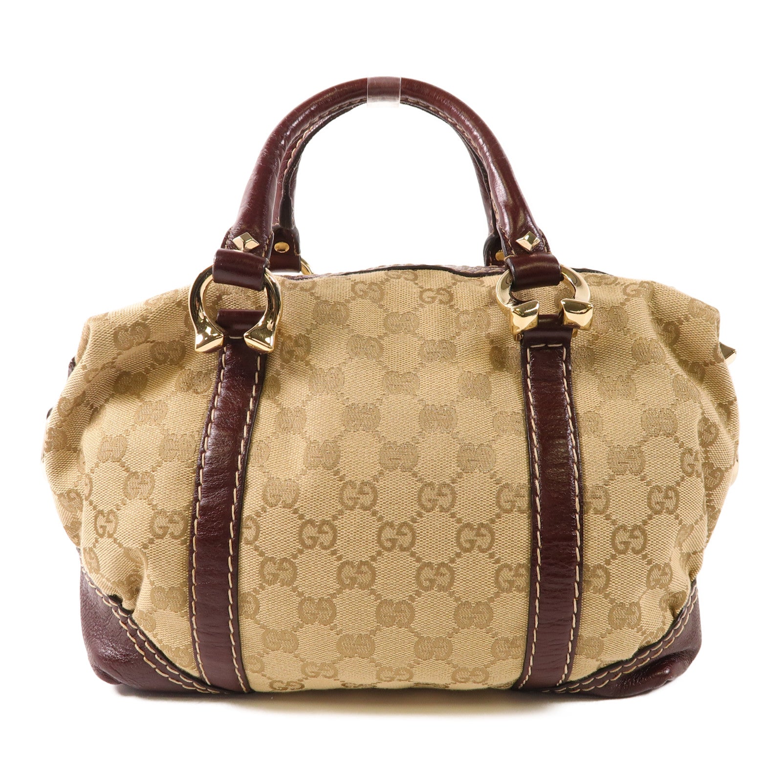 GUCCI GG GHW Handbag 189893 Canvas Brown