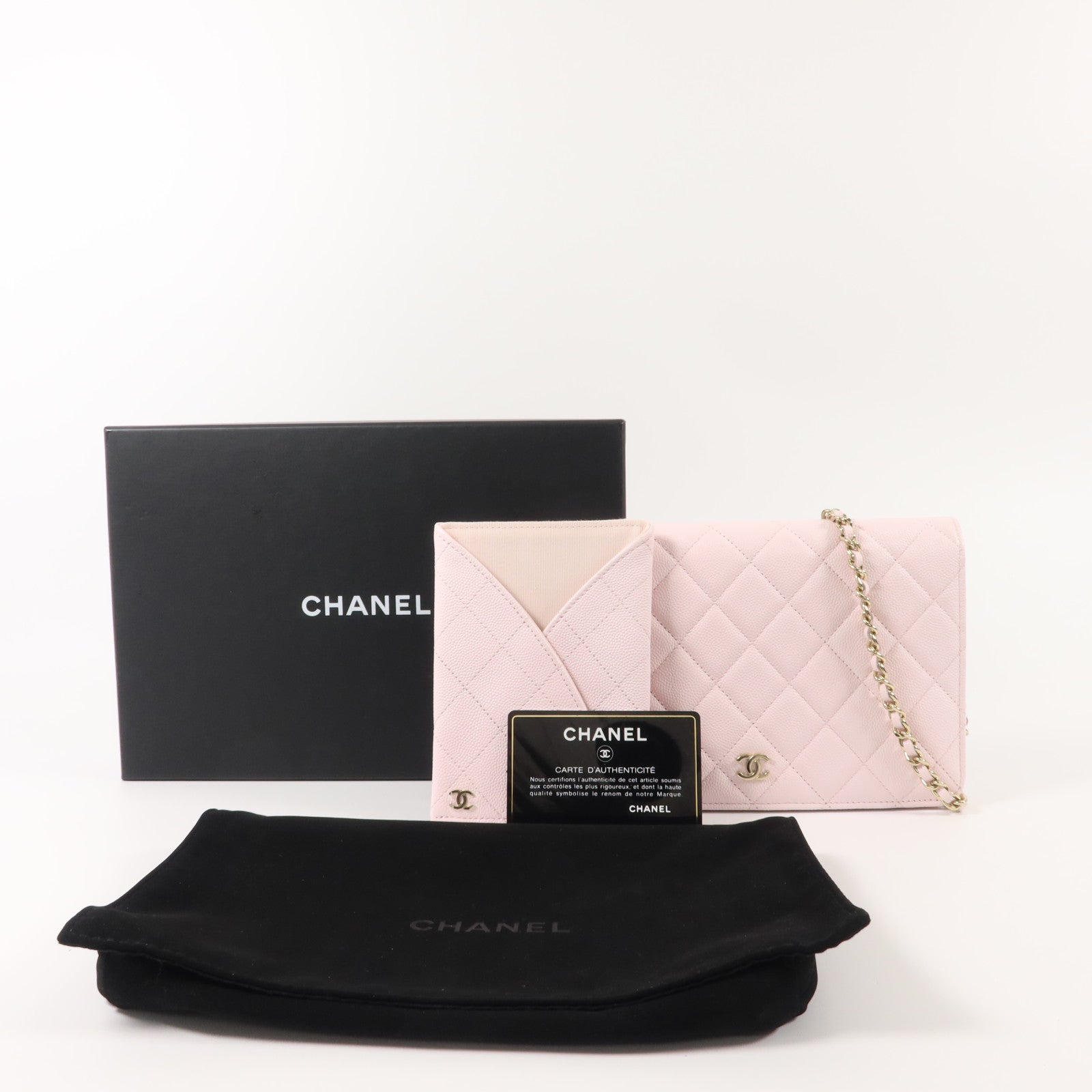 CHANEL 牛皮皮革WOC Wallet On Chain鏈帶肩背袋