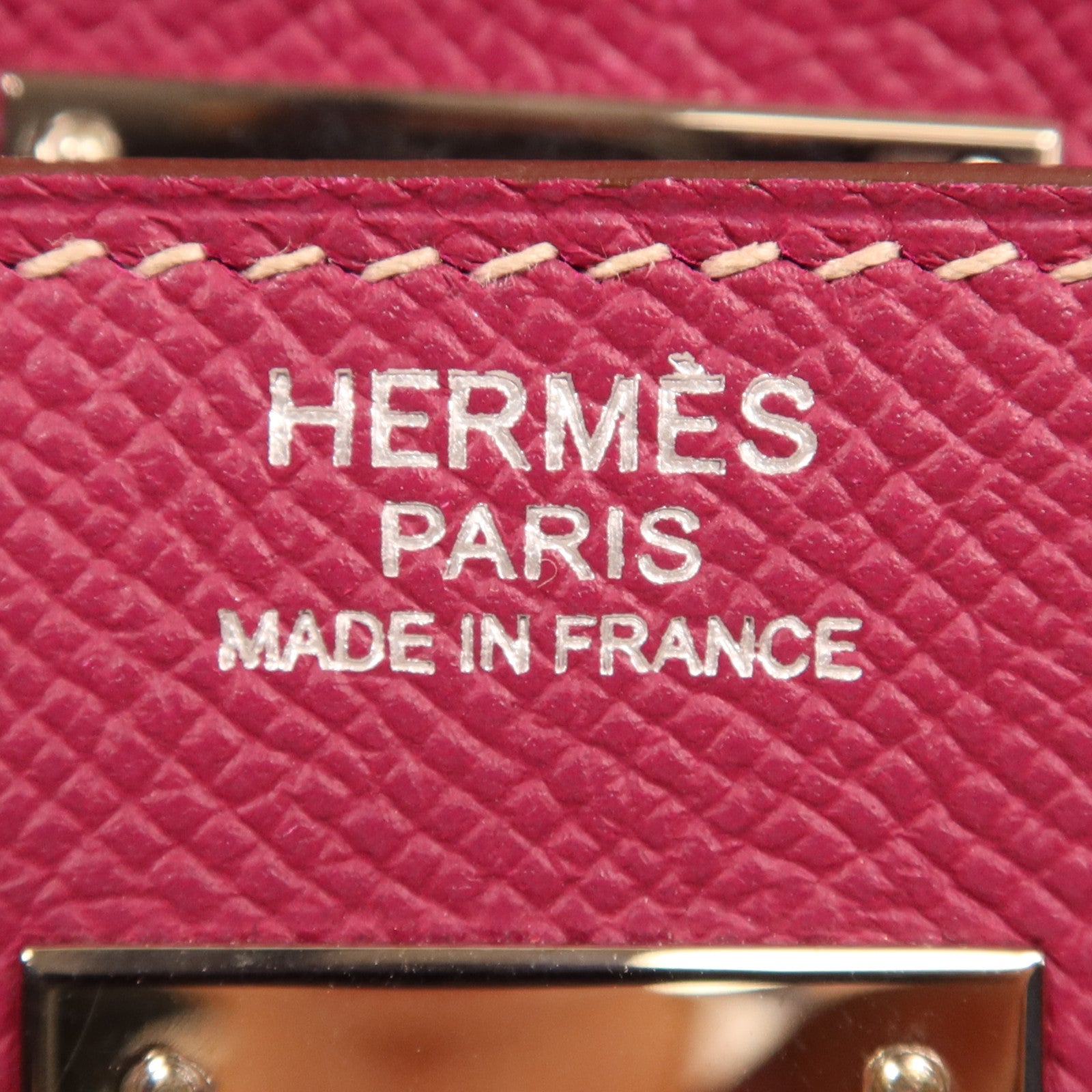 HERMES Epsom皮革Kelly 32銀扣手挽肩背兩用袋Tosca