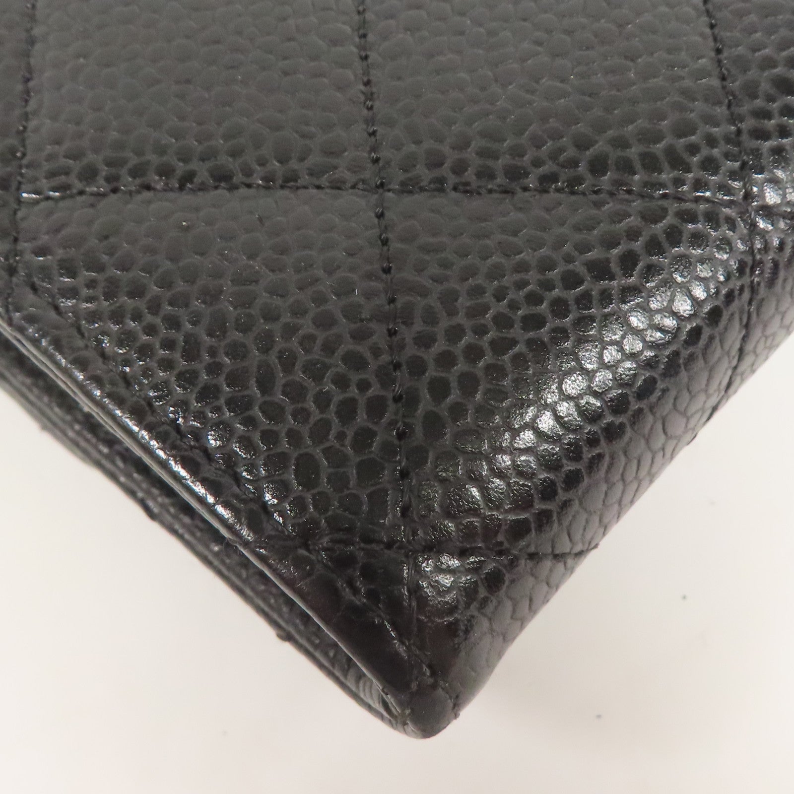 CHANEL 牛皮皮革Long Wallet金扣長錢包
