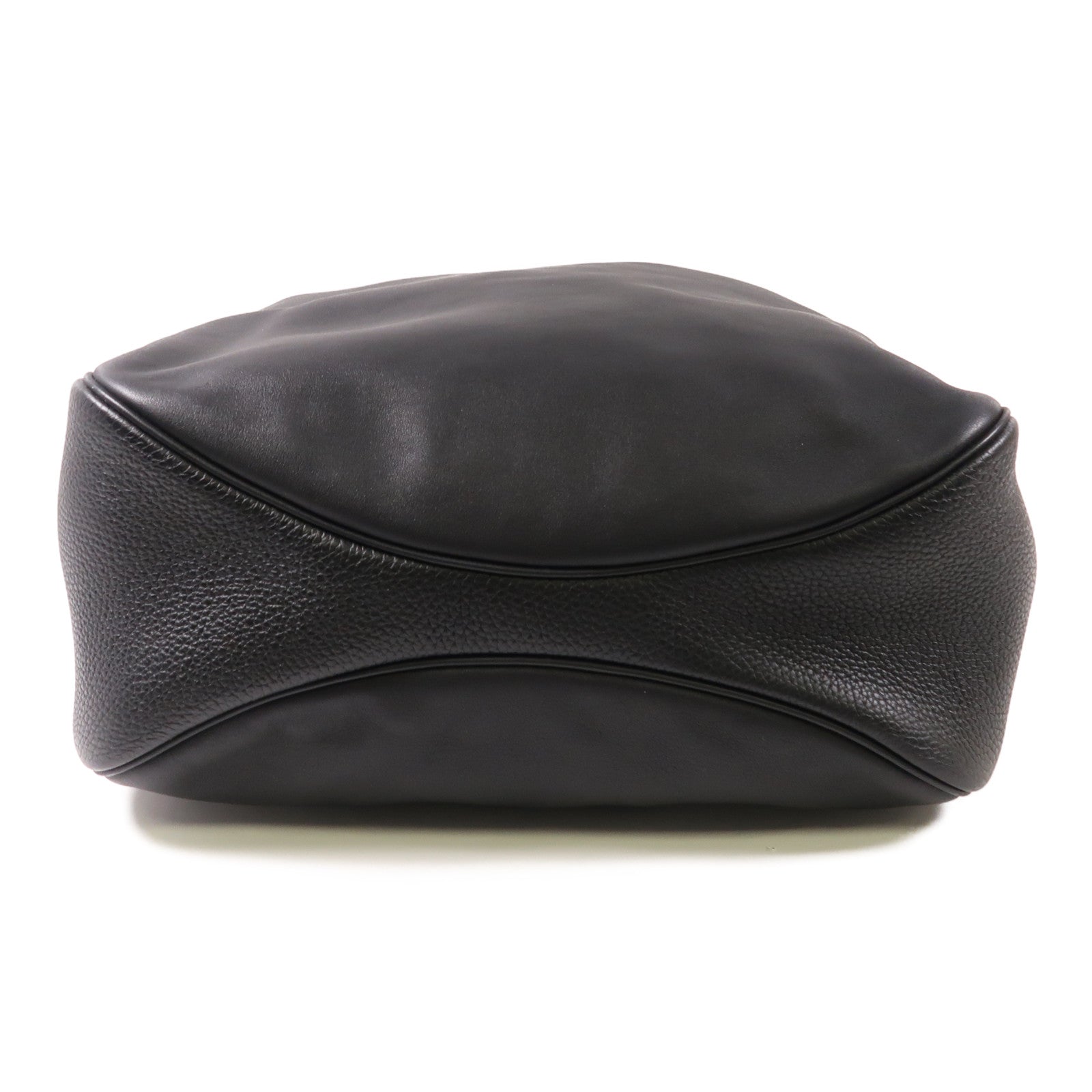 HERMES Clemence皮革Virevolte銀扣肩背袋Noir