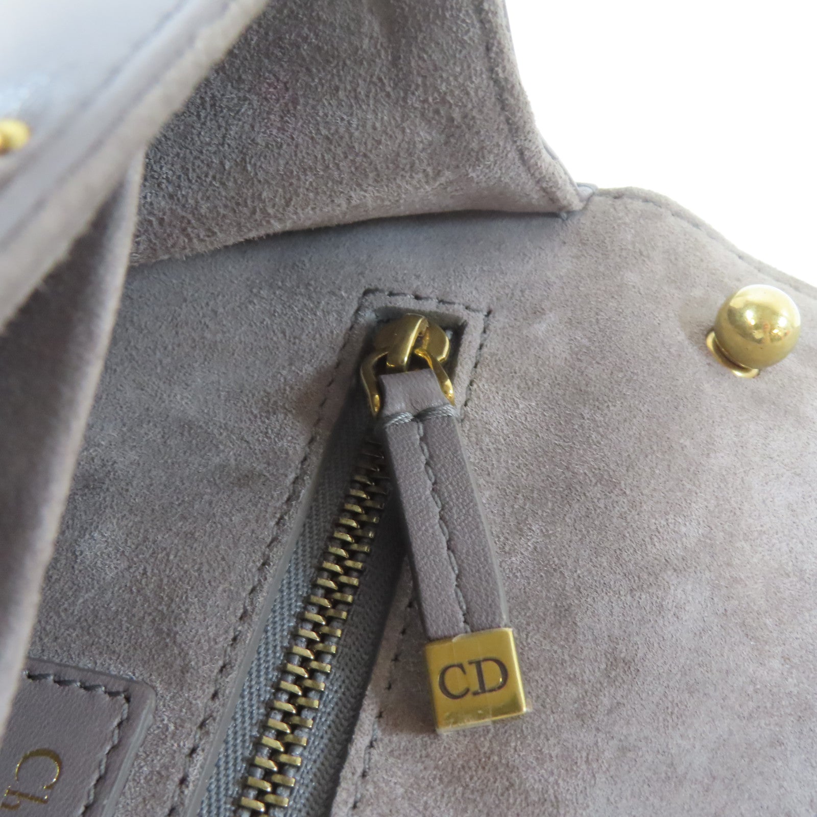 Dior 【激減優惠】牛皮皮革Shoulder Bag金扣肩背袋灰色