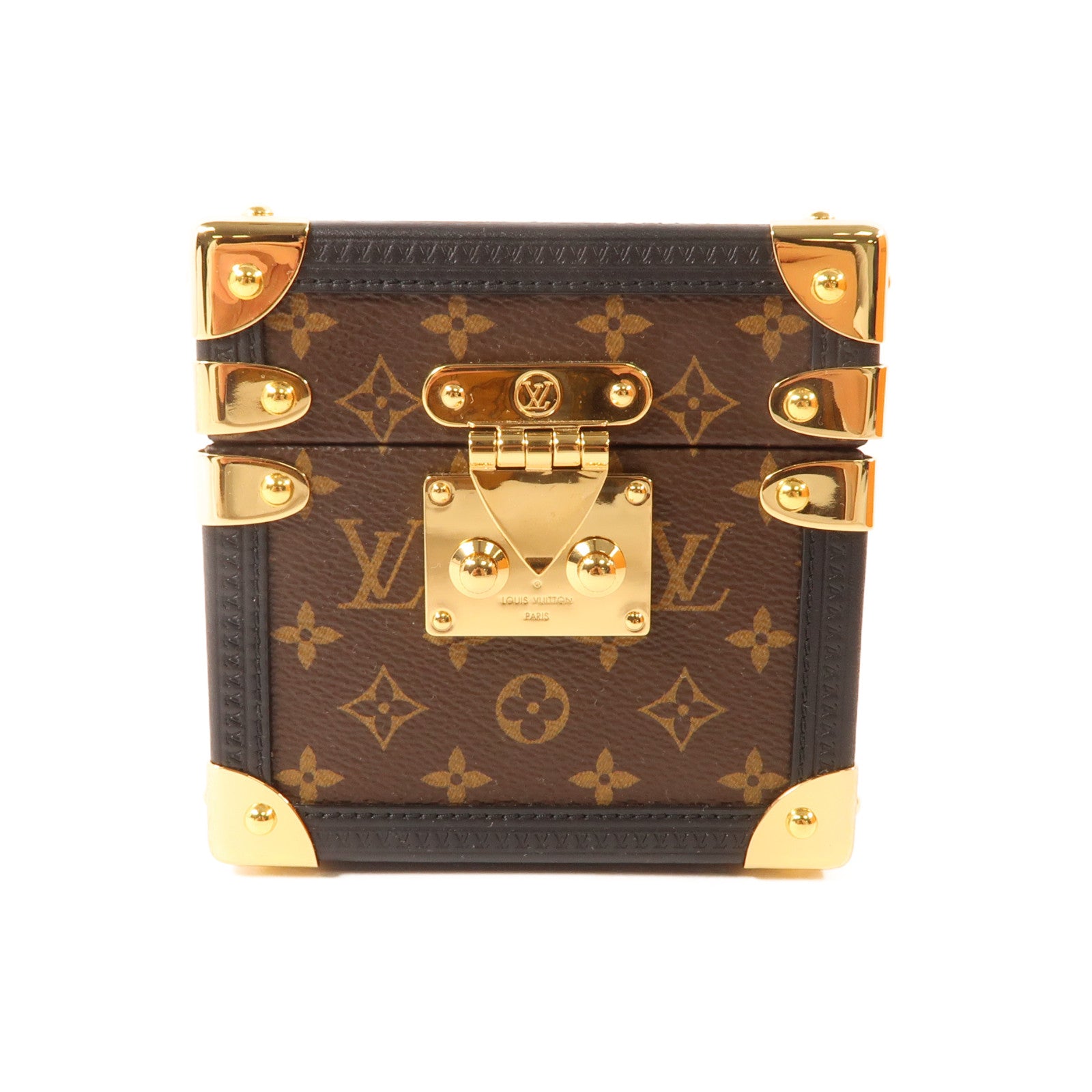 LOUIS VUITTON Monogram Trunk Vivienne Music Box 金扣音樂盒棕色