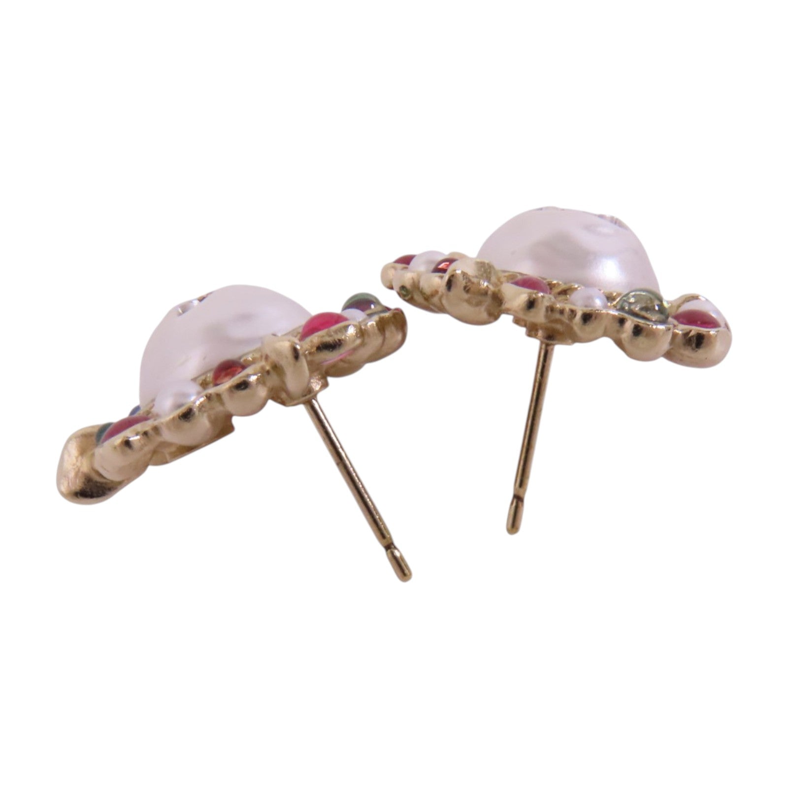 CHANEL 【激減優惠】金屬/仿珍珠/水鑽Earrings銀扣耳環