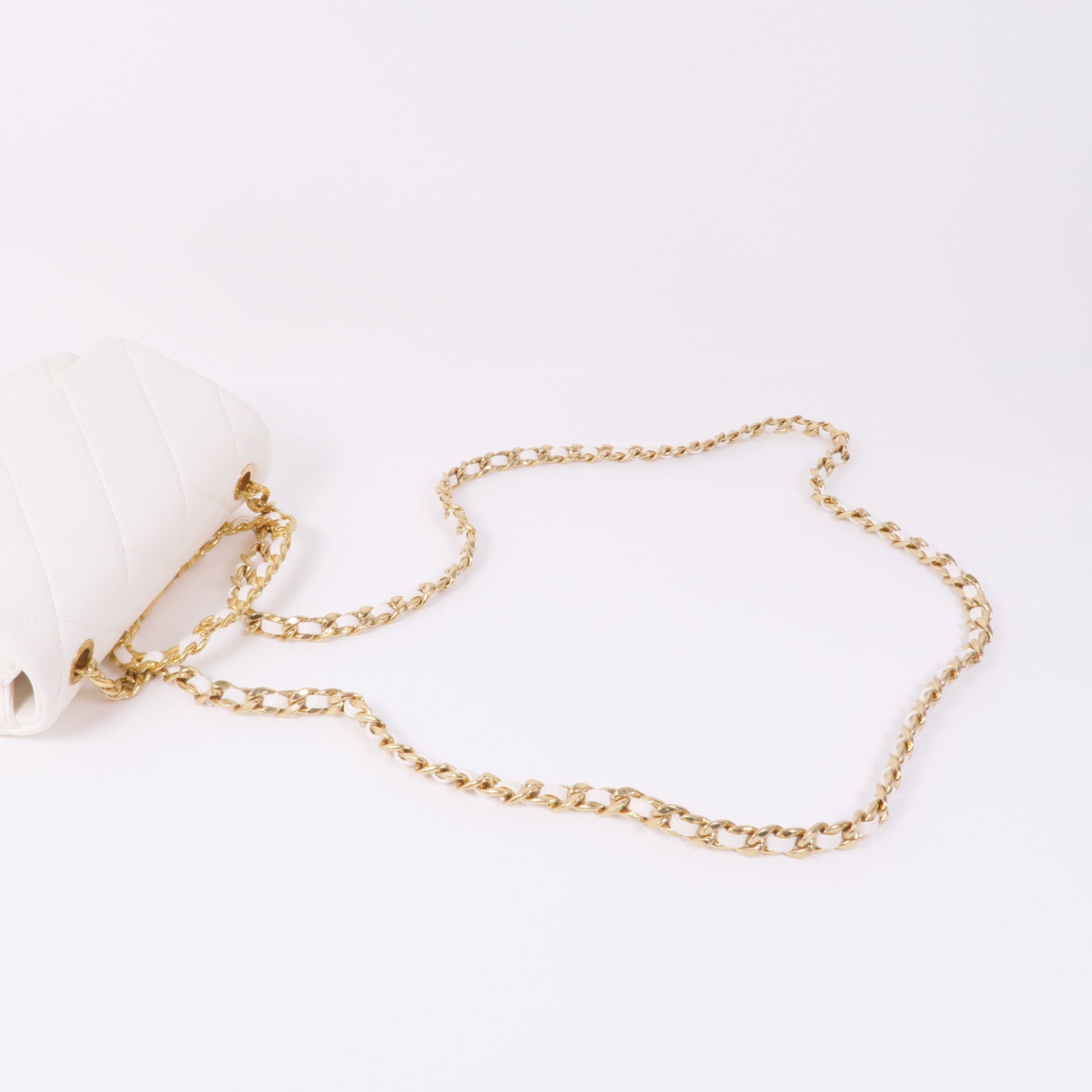 CHANEL 牛皮皮革Chain Shoulder Bag銀扣鏈帶肩背袋