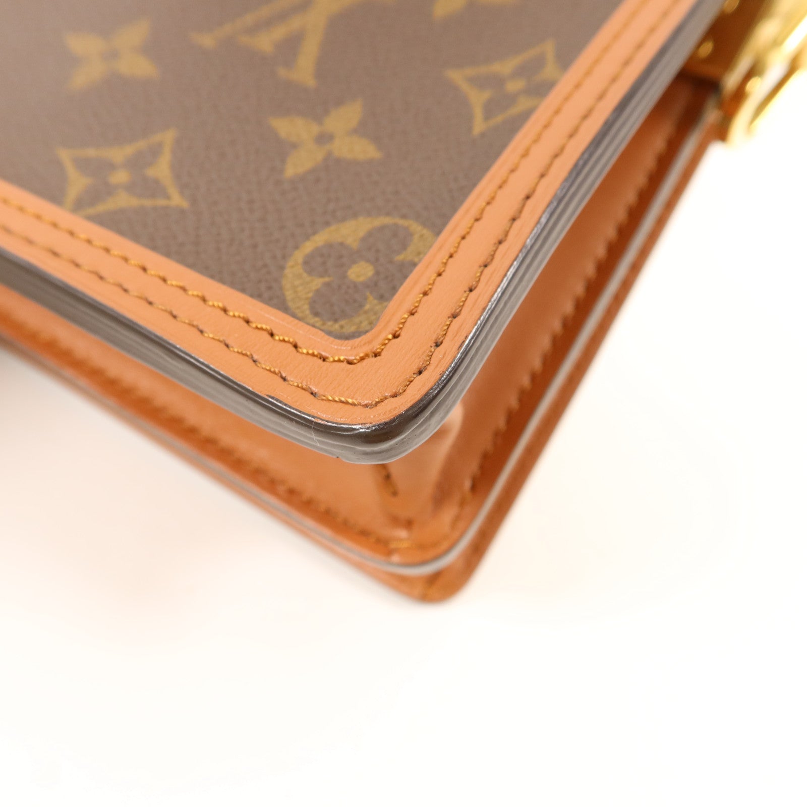 LOUIS VUITTON Monogram Reverse Mini Dauphine金扣肩背袋
